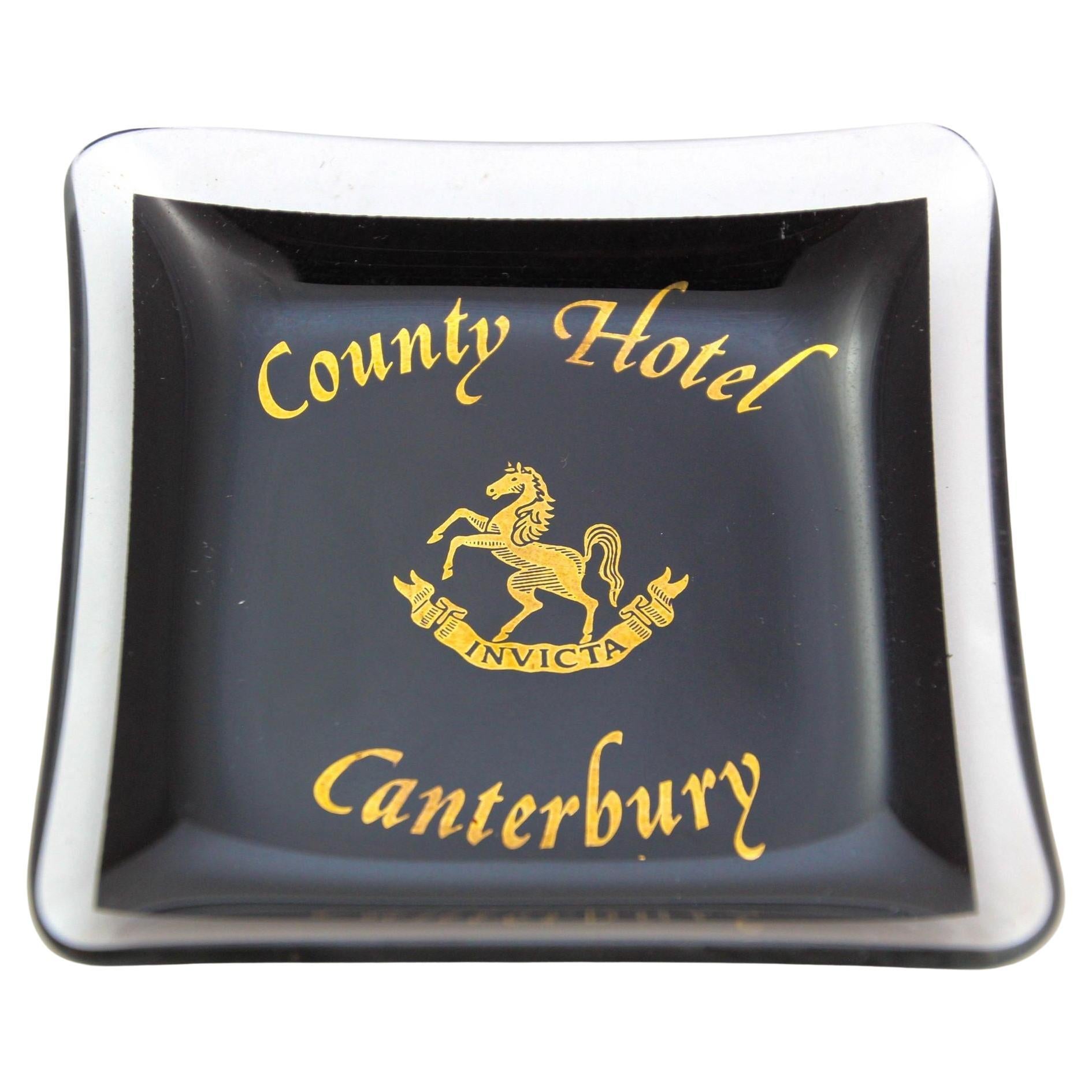 Vintage Collectible Dish County Hotel Canterbury England 1960s For Sale