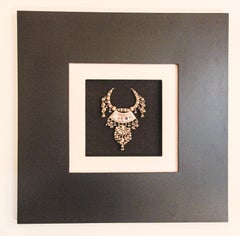 Vintage Collectible Jewelry Ethnic Indian Necklace Framed