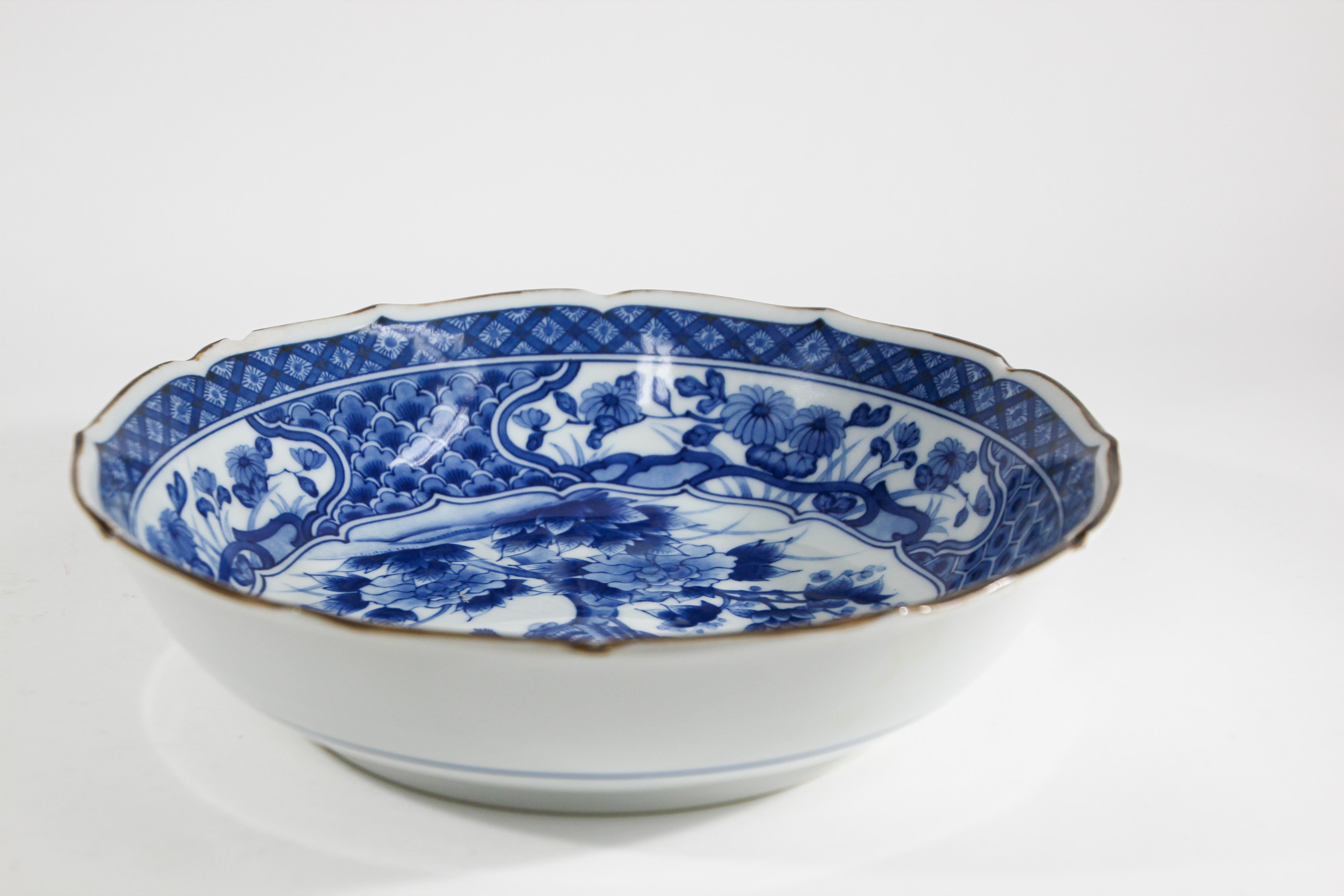 blue and white collectible plates