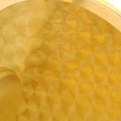 Vintage Collectible Meister 18k Gold Florentine Hammered Finish Desk Coin Watch