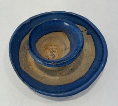 Vintage Collectible Stoneware Candlestick Candle Holder