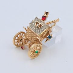 Vintage Collectible Trifari Carriage Brooch 1940's
