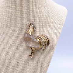 Vintage Collectible Trifari Jelly Belly Rooster Pin 1940's