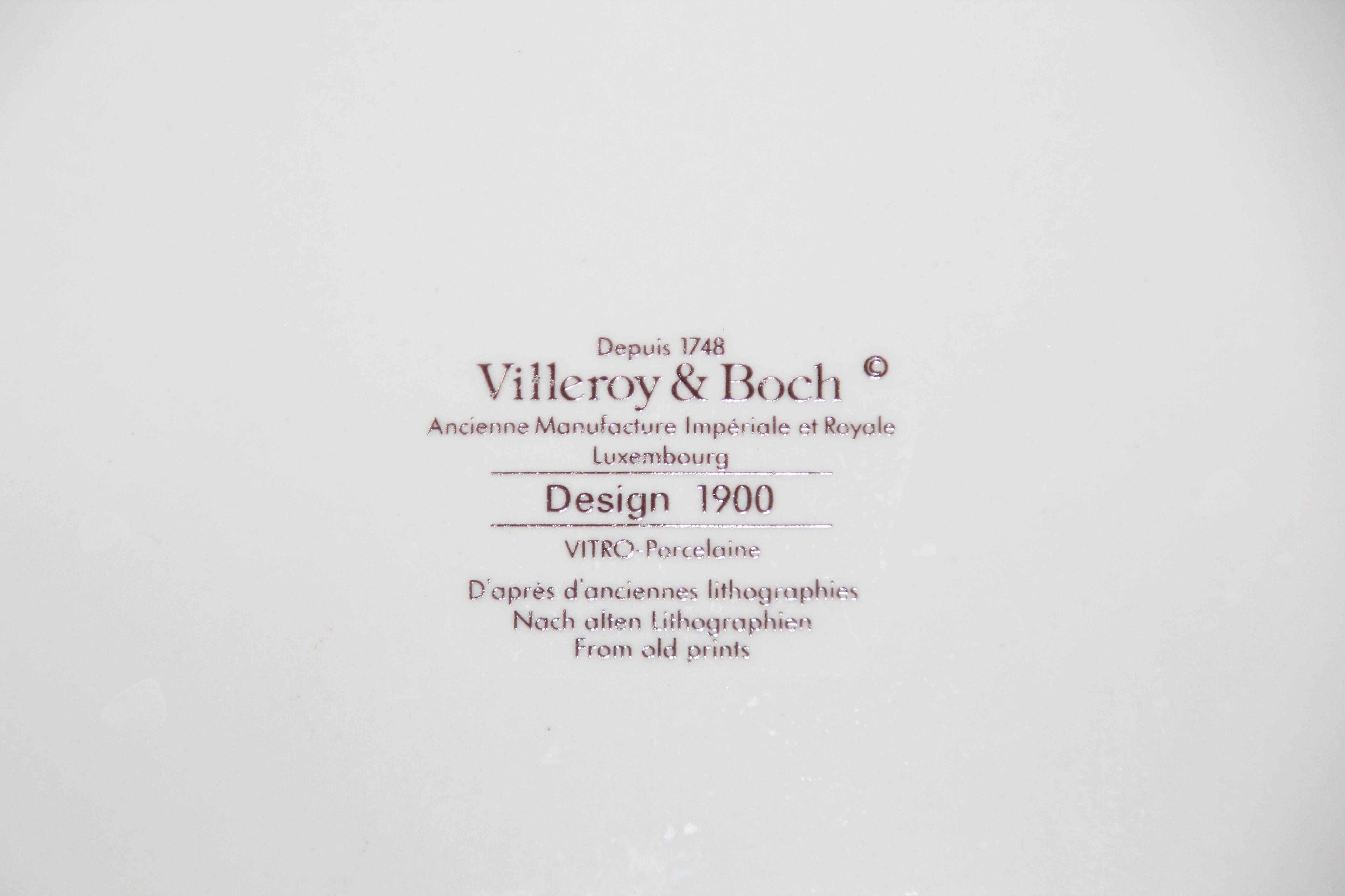 Art Deco Design Porcelain Plate Vintage Collectible Villeroy and Boch 1900 For Sale 3