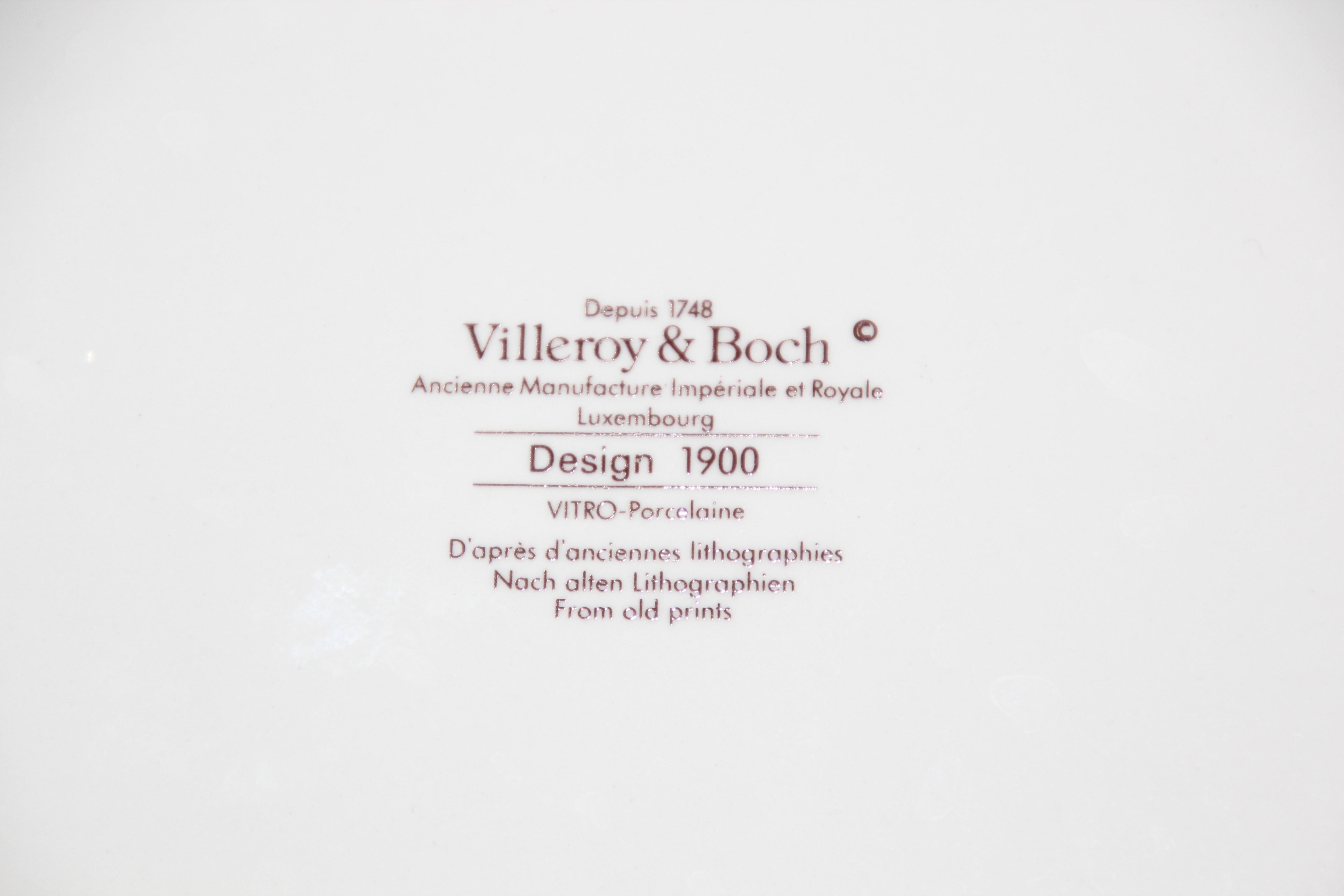 Luxembourgish Art Deco Villeroy and Boch Porcelain Plate 1900