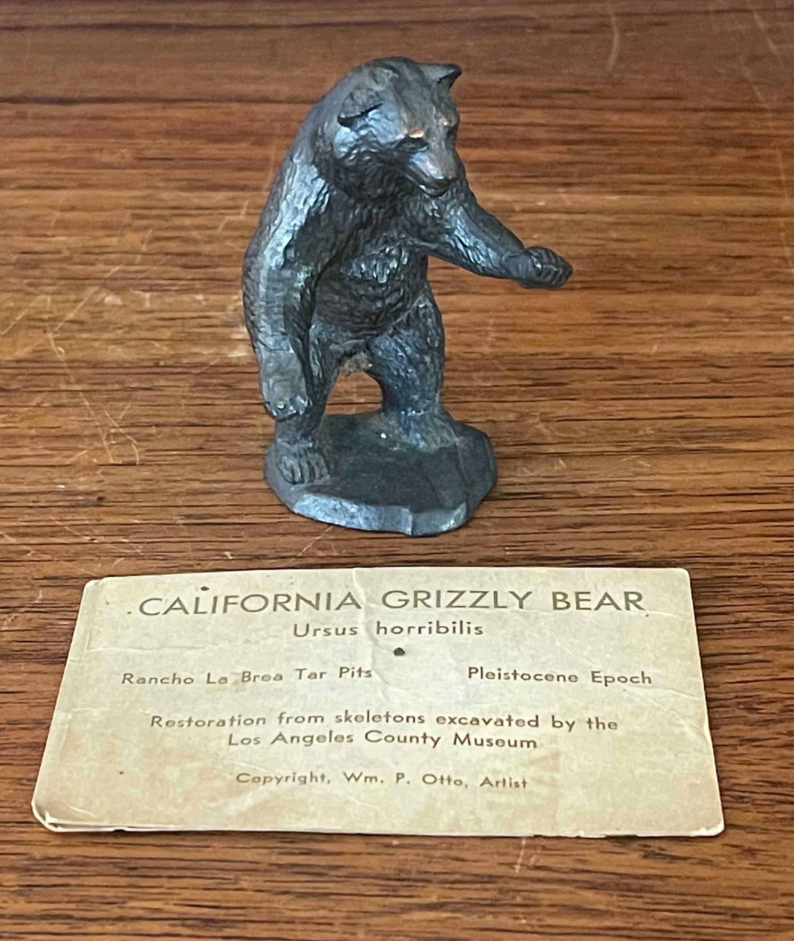 Vintage Collection of 12 Bronze Sculptures by Wm Otto for La Brea Tar Pits For Sale 4