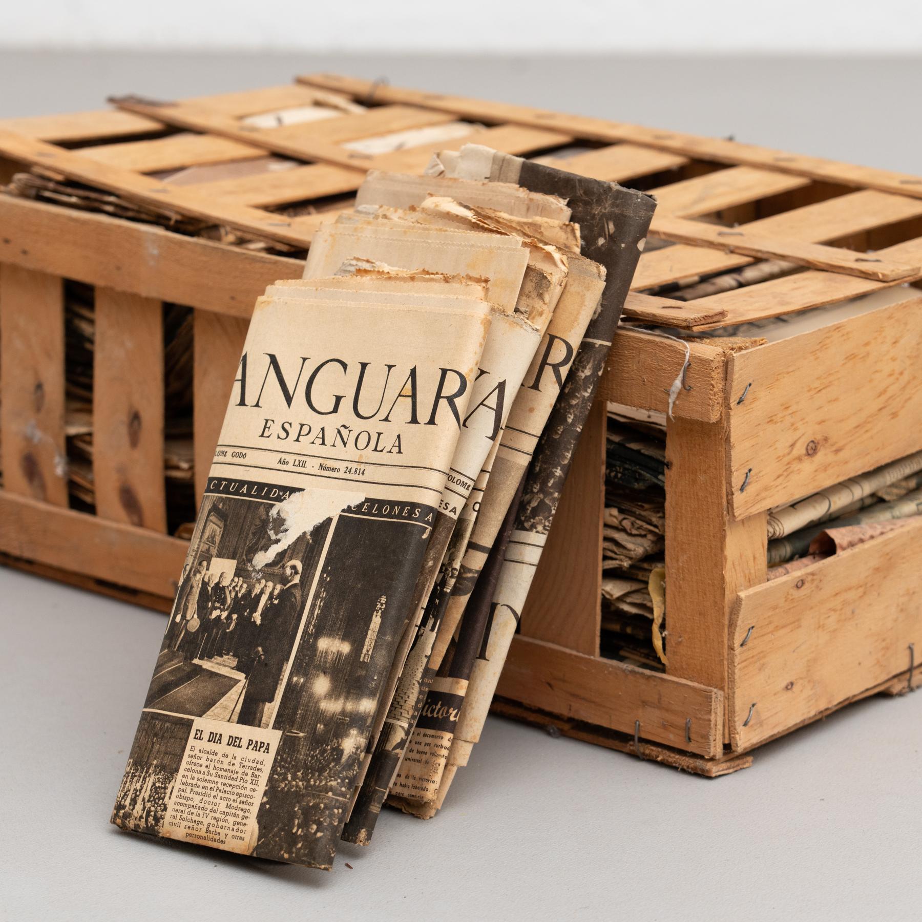Vintage-Kollektion antiker Zeitungen des 20. Jahrhunderts – La Vanguardia 1940er Jahre im Angebot 12