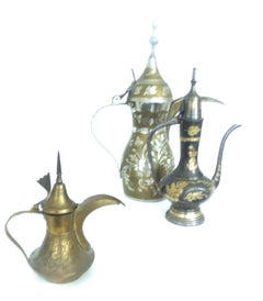 Vintage Collection of Decorative from Middle East Dallah Coffee Pots