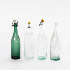 Vintage Collection Of French Soda Bottles Set Of Four