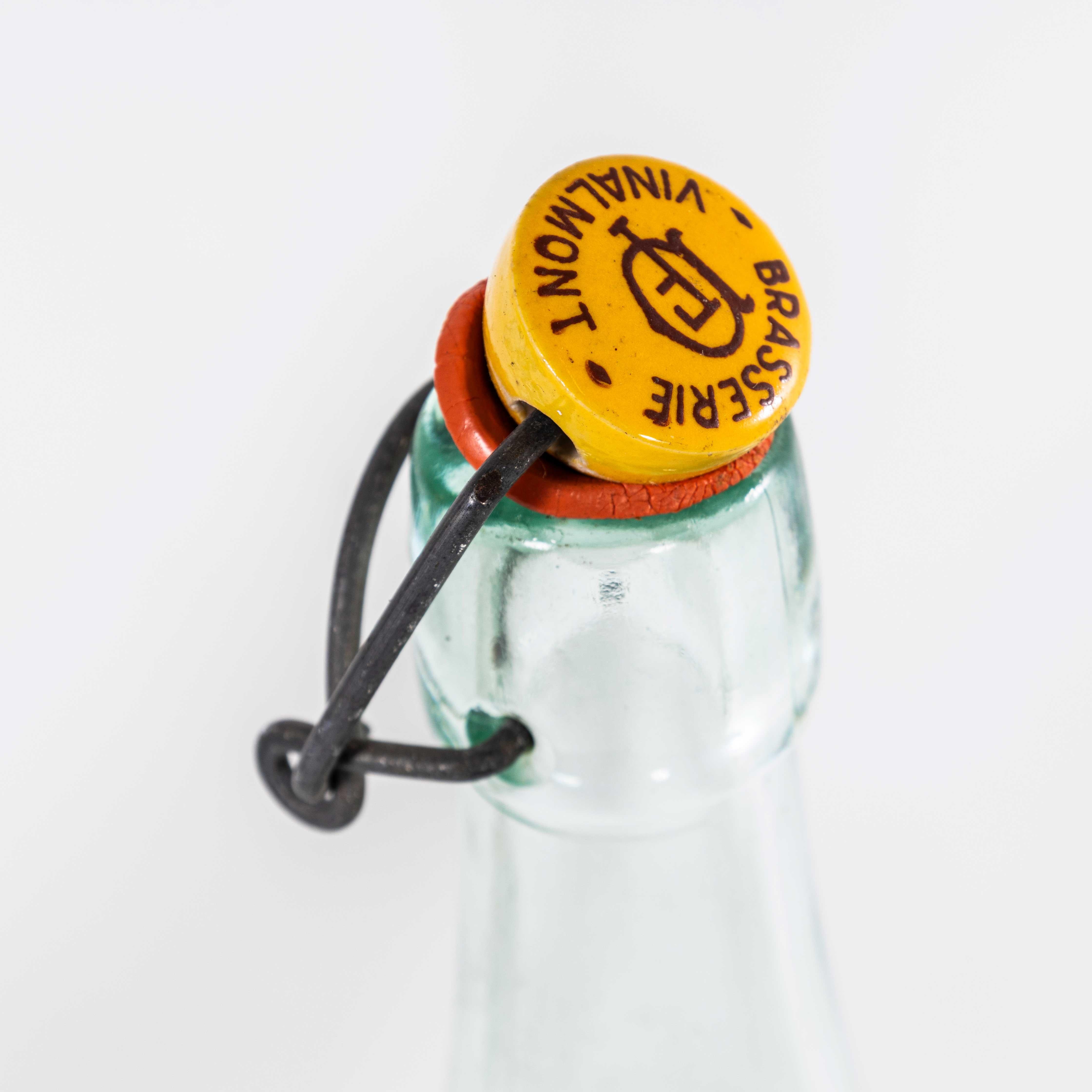Vintage Collection Of French Soda Bottles Set Of Four In Good Condition For Sale In Hook, Hampshire