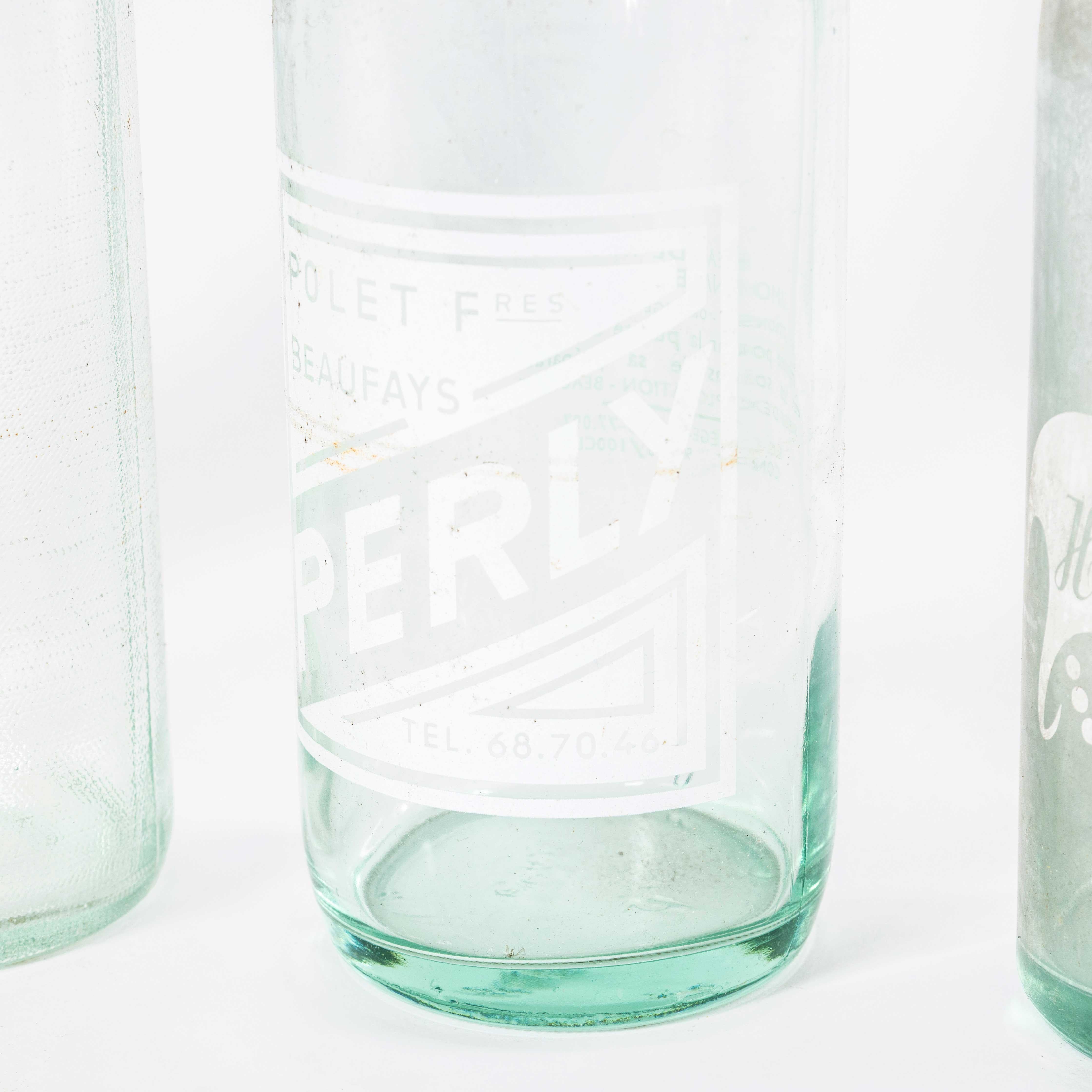 20th Century Vintage Collection Of French Soda Bottles Set Of Four For Sale