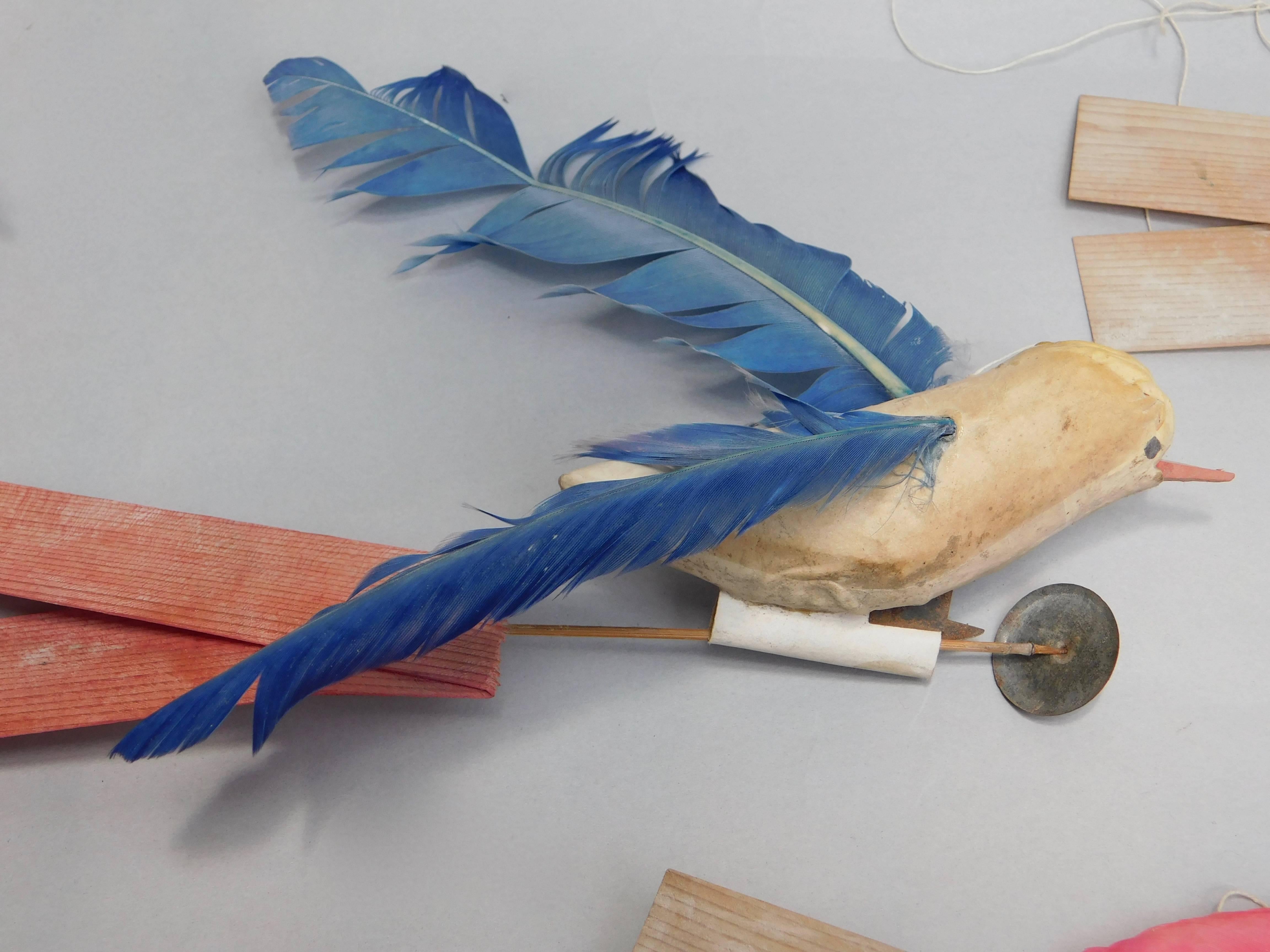 Vintage Collection of Papier Mache Bird Toys 6