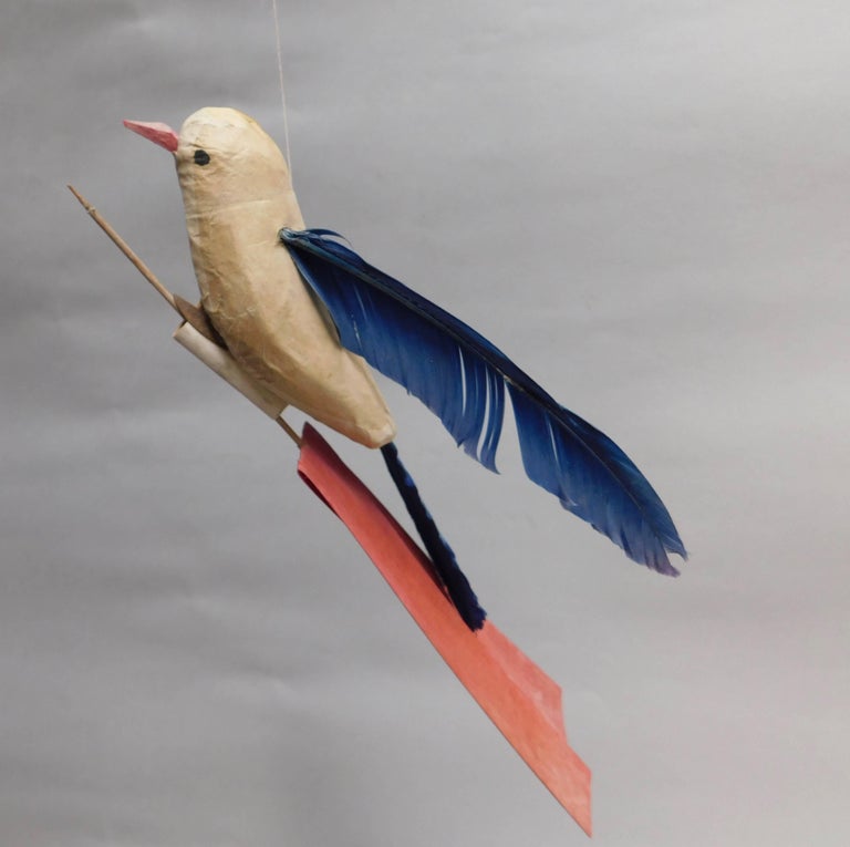 Vintage Collection of Papier Mache Bird Toys at 1stDibs