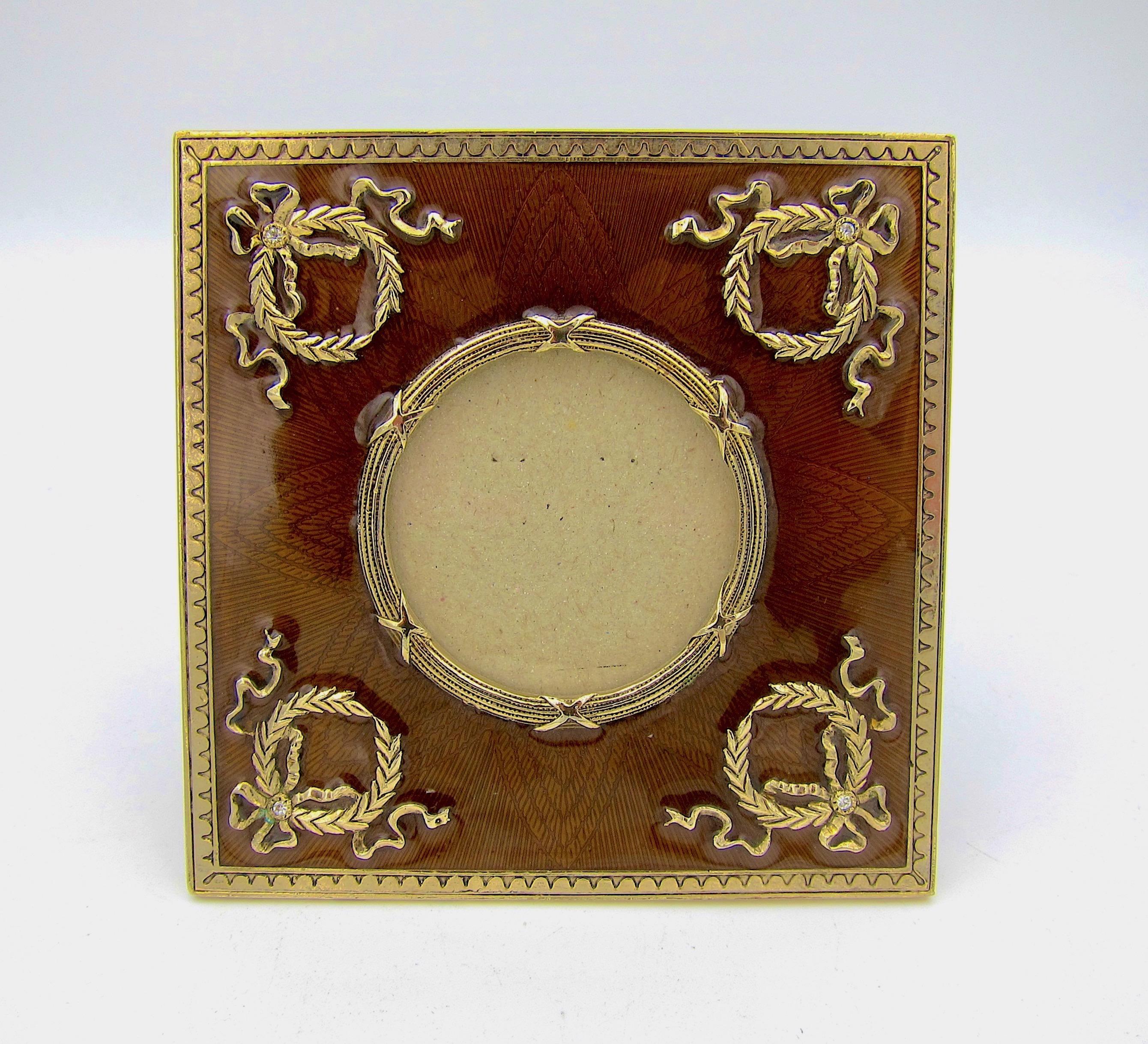 Vintage Collection of Three Enameled Picture Frames 4