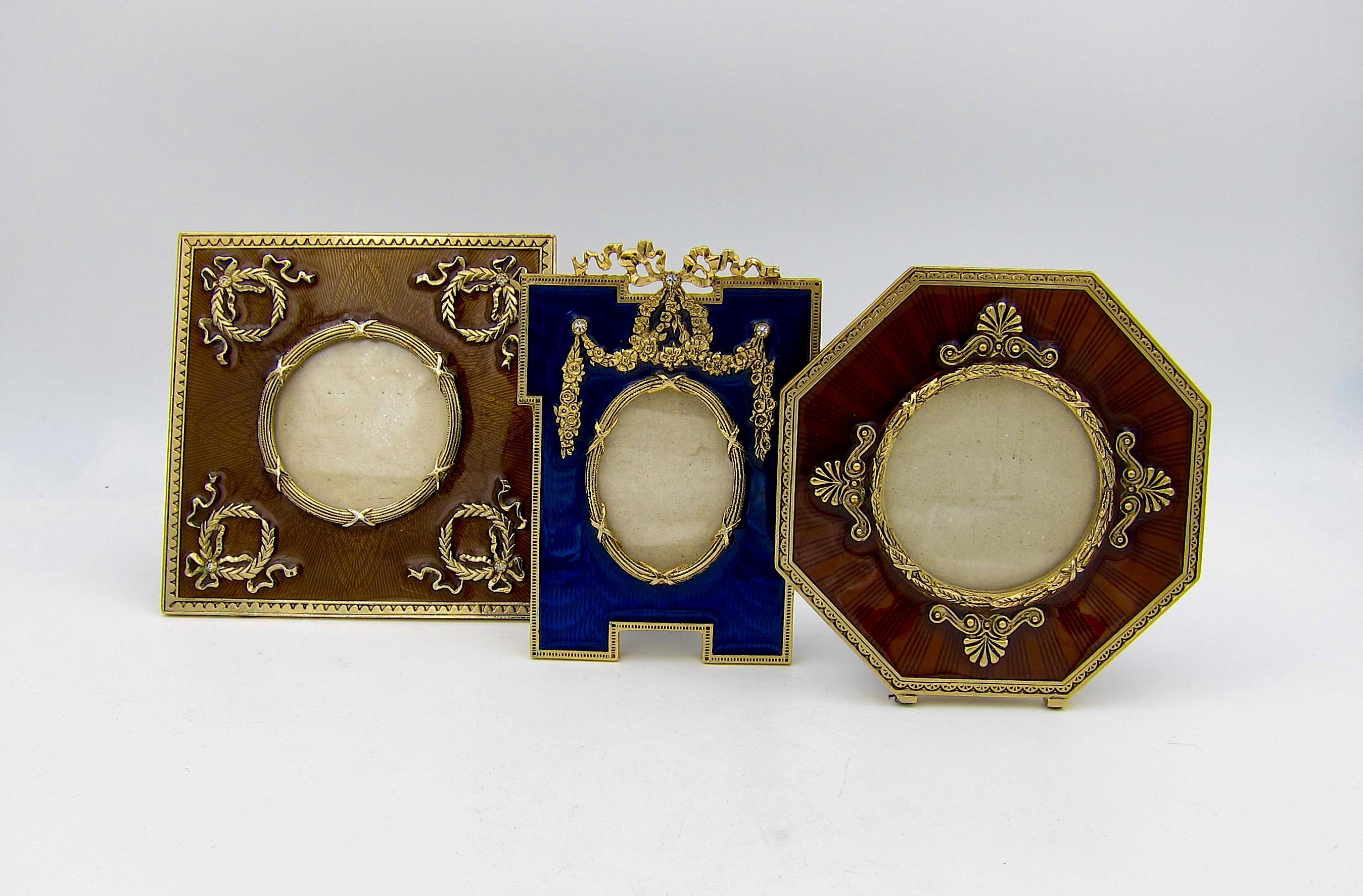 vintage enamel frames and objects