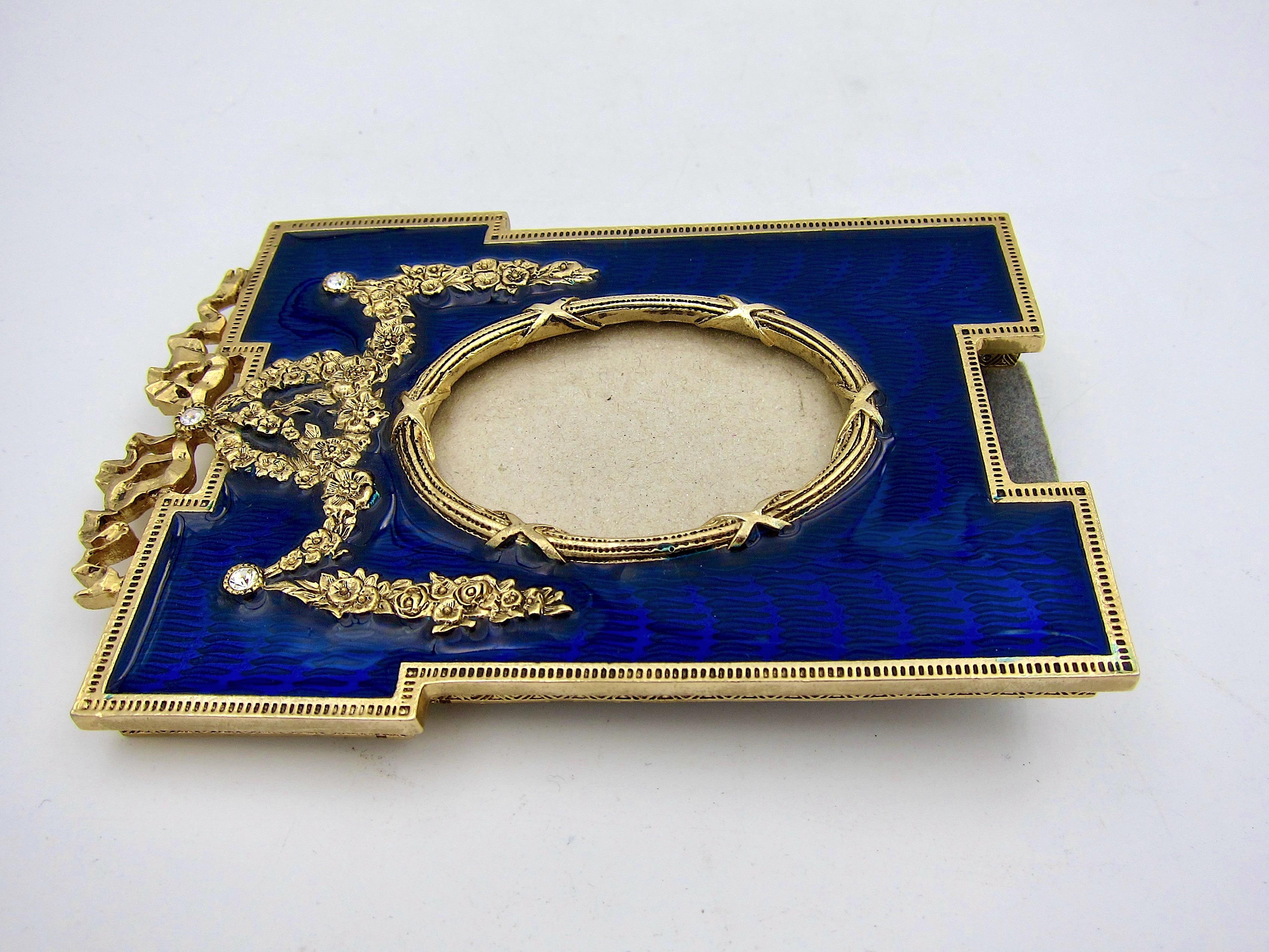 20th Century Vintage Collection of Three Enameled Picture Frames
