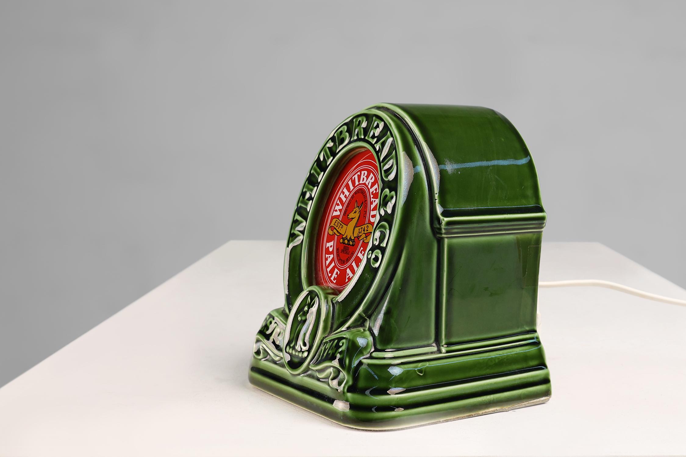 Glazed Vintage collectors item Whitbread & Co lamp from the 1950s, UK For Sale