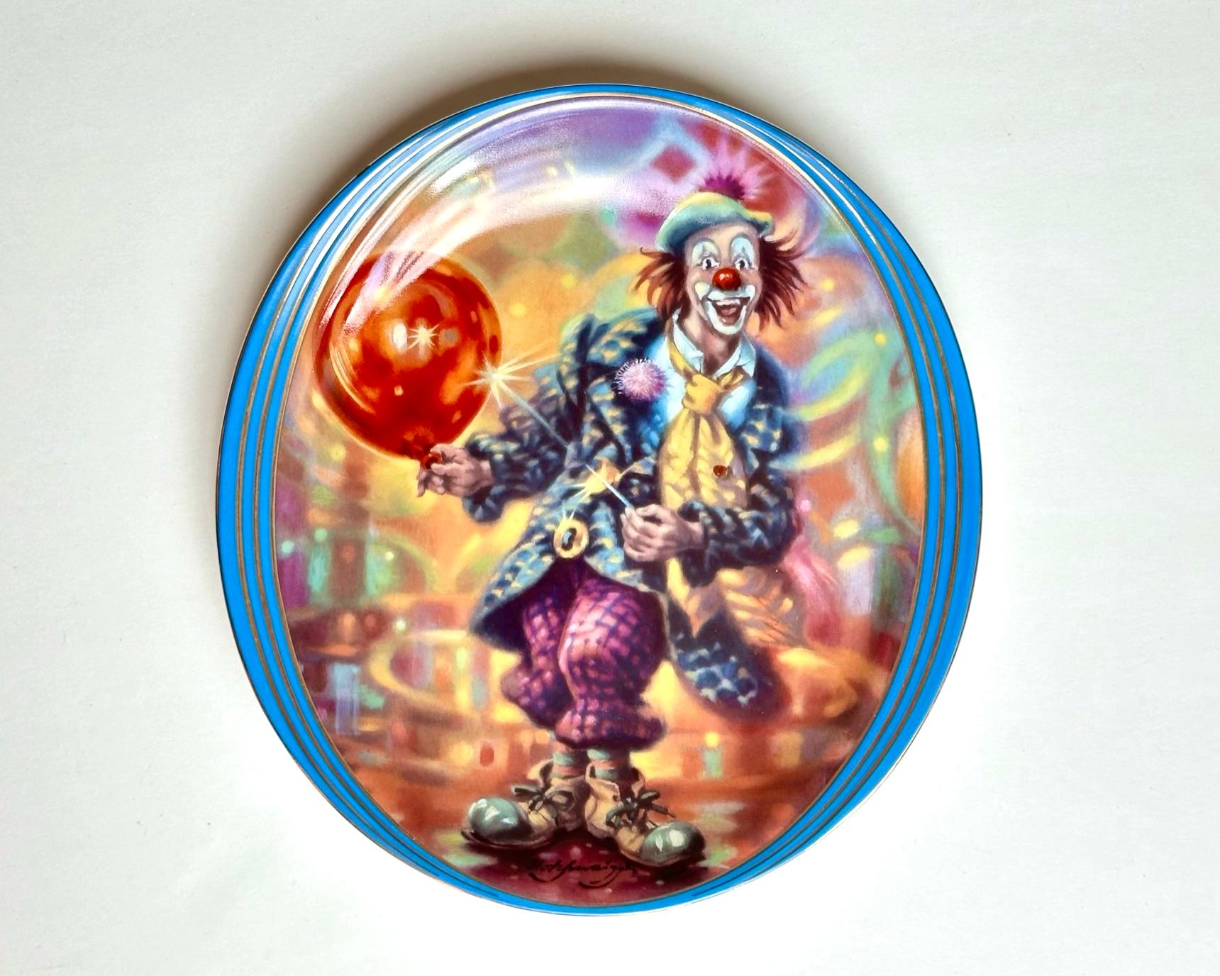 German Vintage Collectors Plate Annaburg “Impressions of a Clown” Harald Schwaiger For Sale