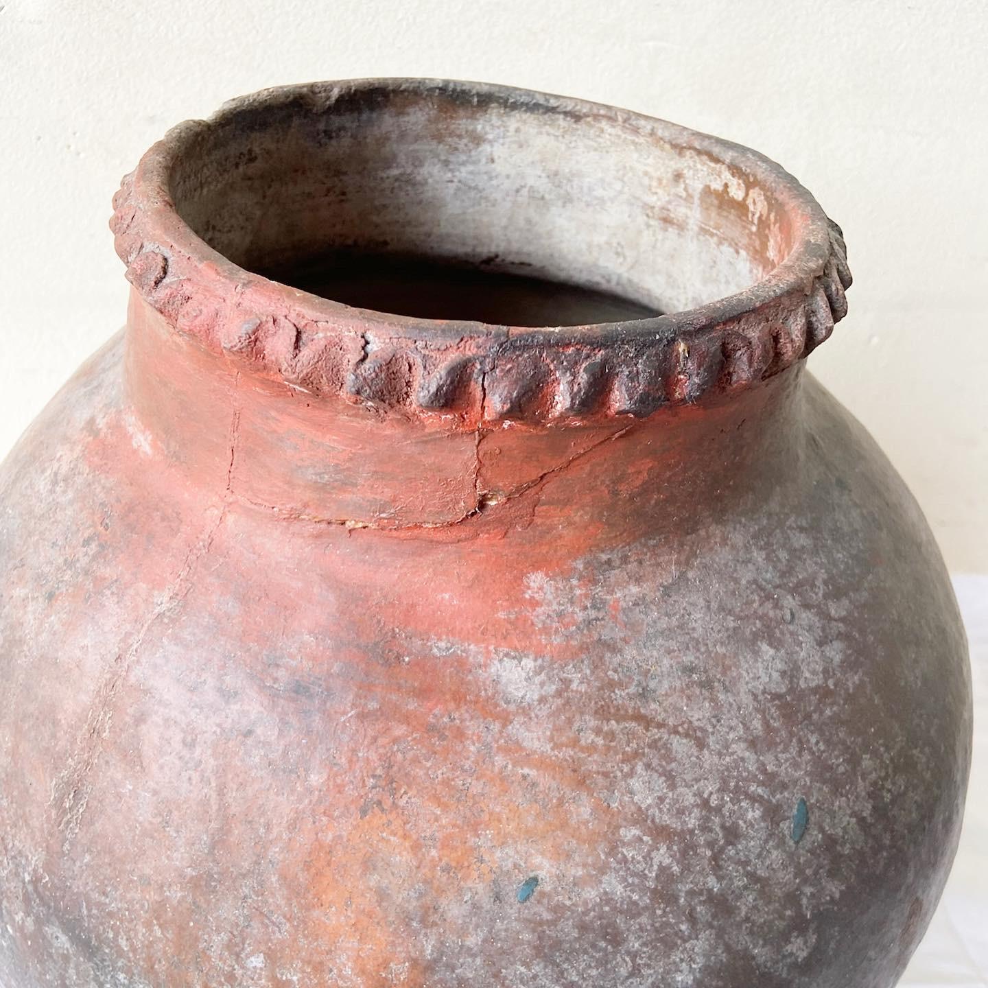 antique clay water jug