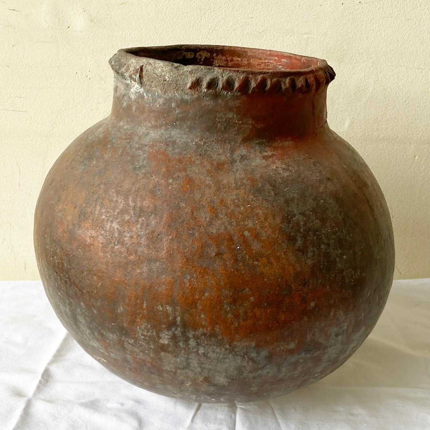 Tribal Vintage Colombian Clay Water Jug / Container For Sale