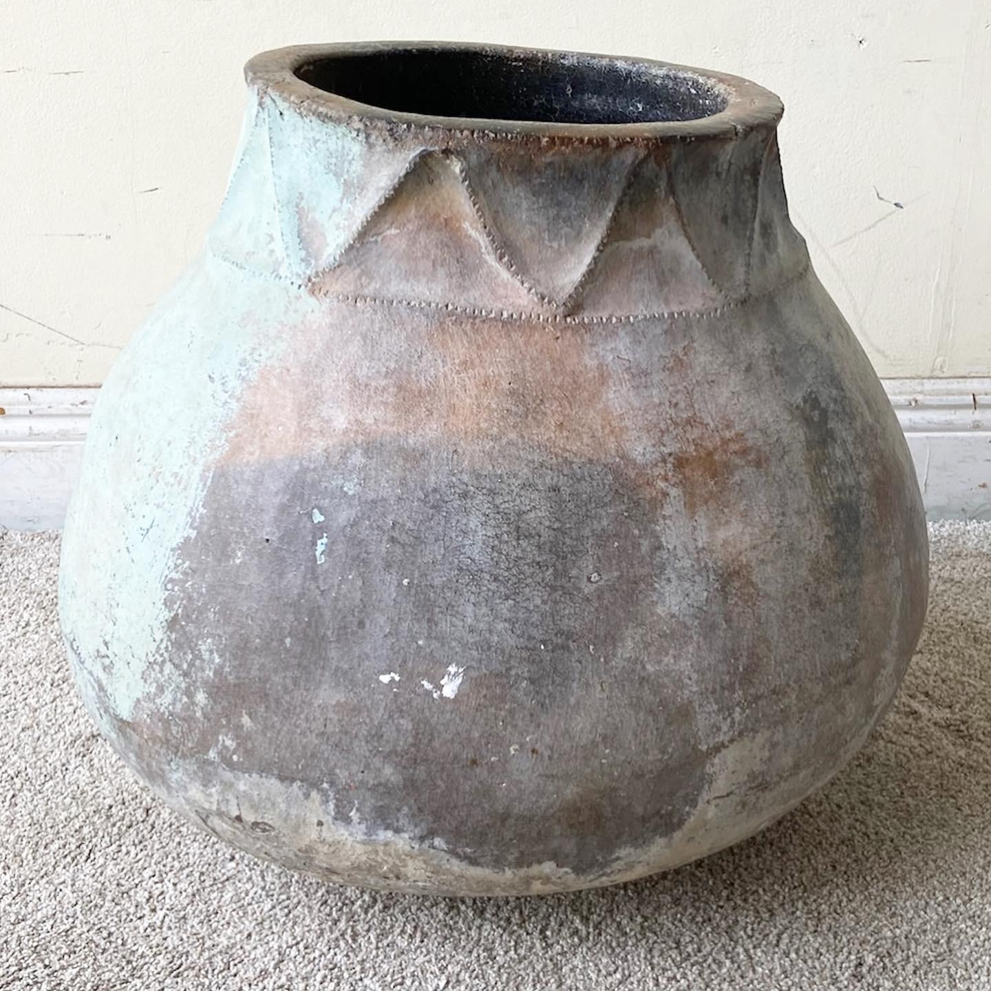 Tribal Vintage Colombian Hand Made Clay Water Jug / Container For Sale