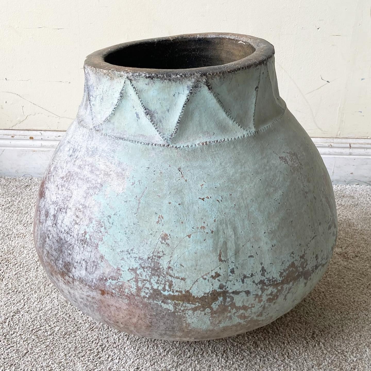 Vintage Colombian Hand Made Clay Water Jug / Container For Sale 2