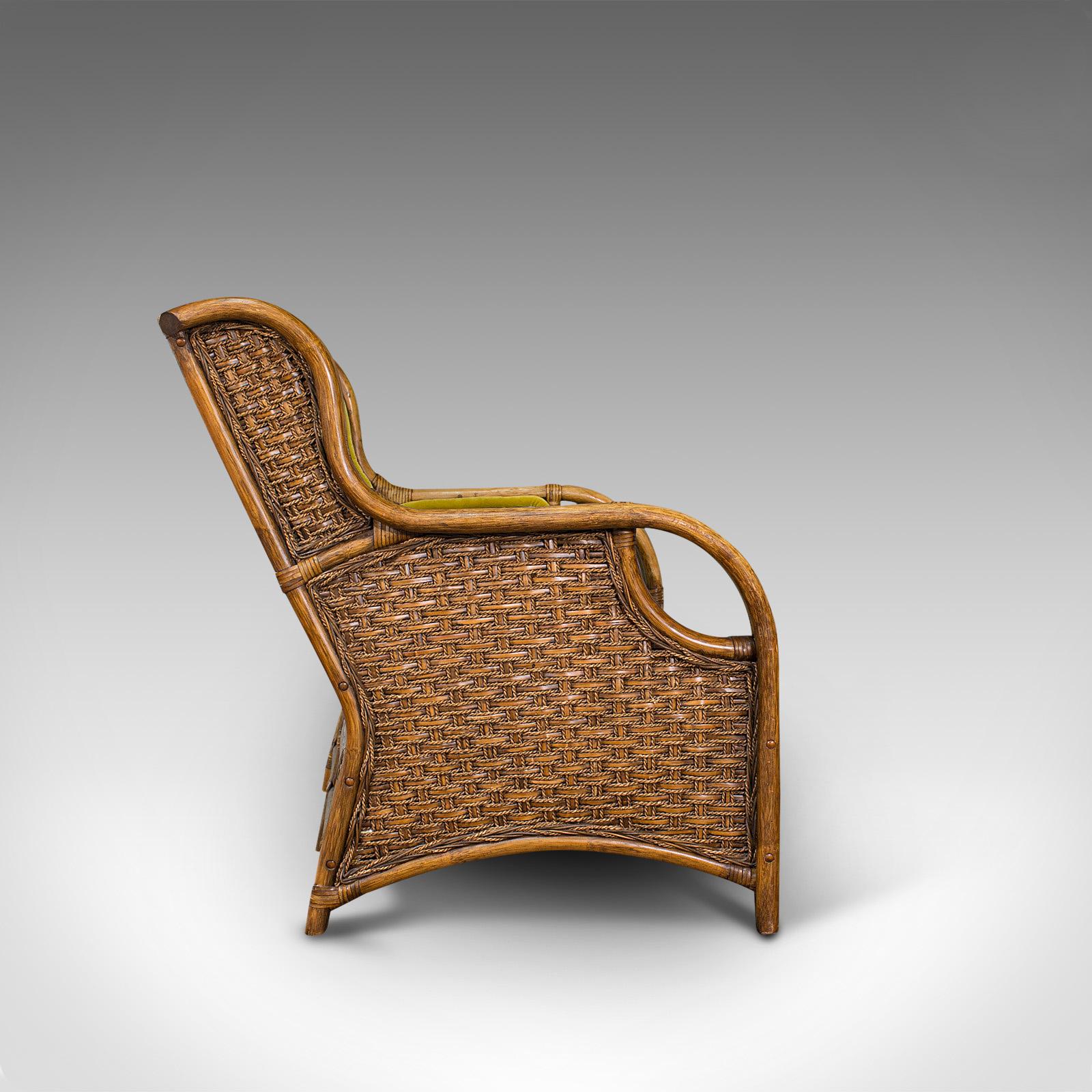 Loveseat colonial anglais, bambou, banc, canapé, fin du 20ème siècle, 1970 Bon état �à Hele, Devon, GB