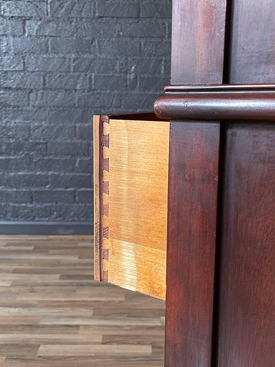Vintage Colonial Revival Highboy Dresser by Huntley Furniture For Sale 3