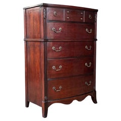 Vintage Colonial Revival Highboy Dresser by Huntley Furniture