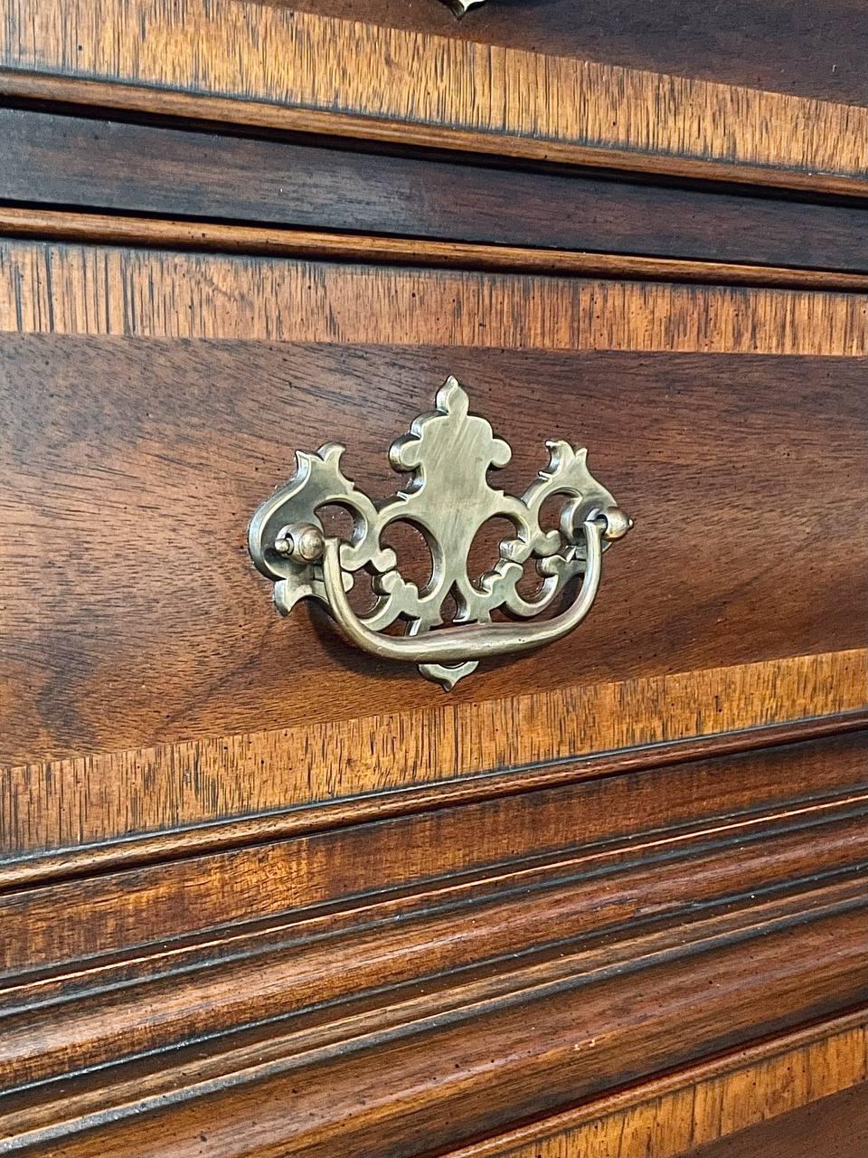 Vintage Colonial Revival Style Mahogany Highboy Dresser by Drexel 1