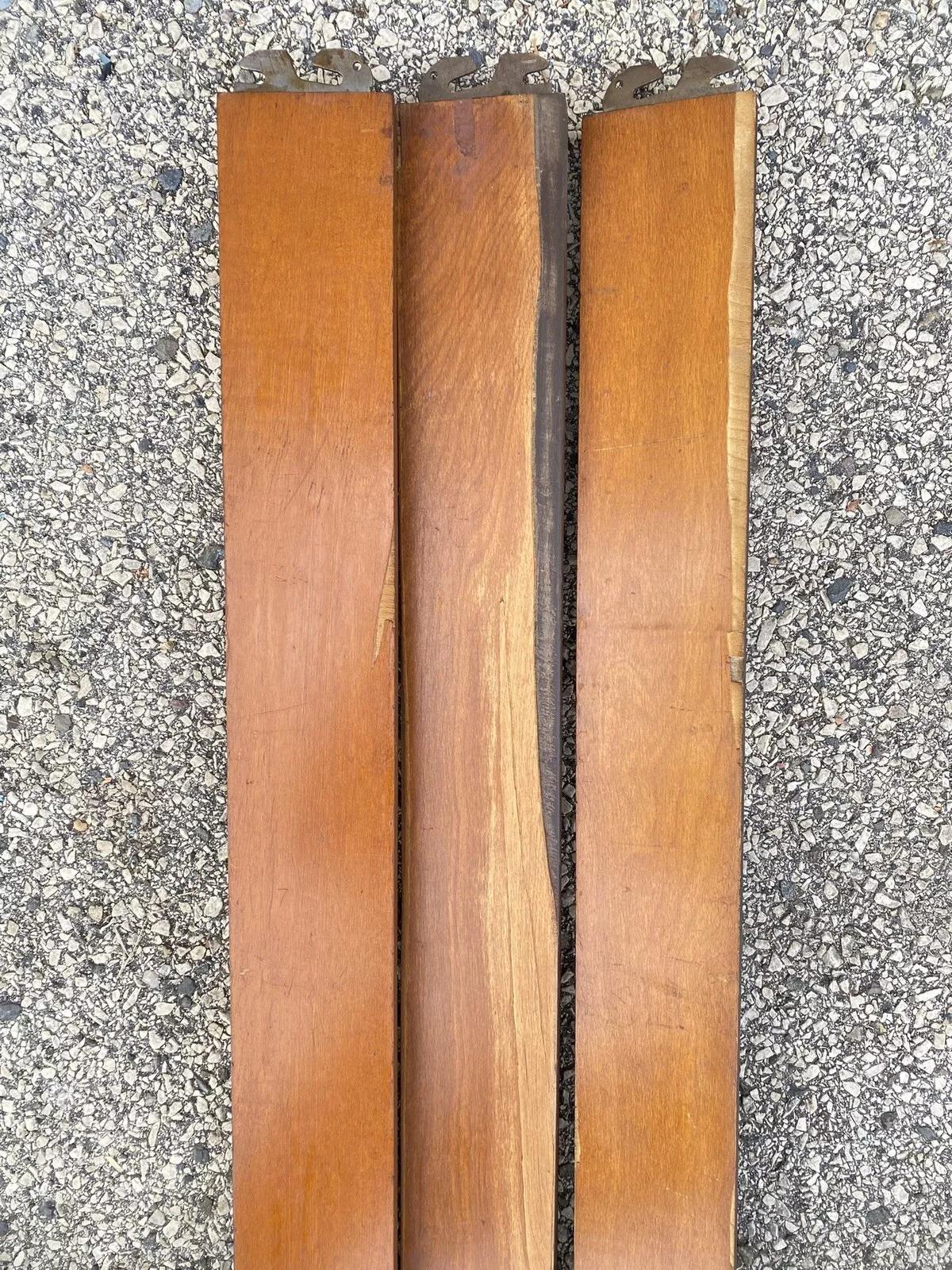 Vintage Colonial Style Cherry Wood Cannonball Single Twin Bed Frames - a Pair 3