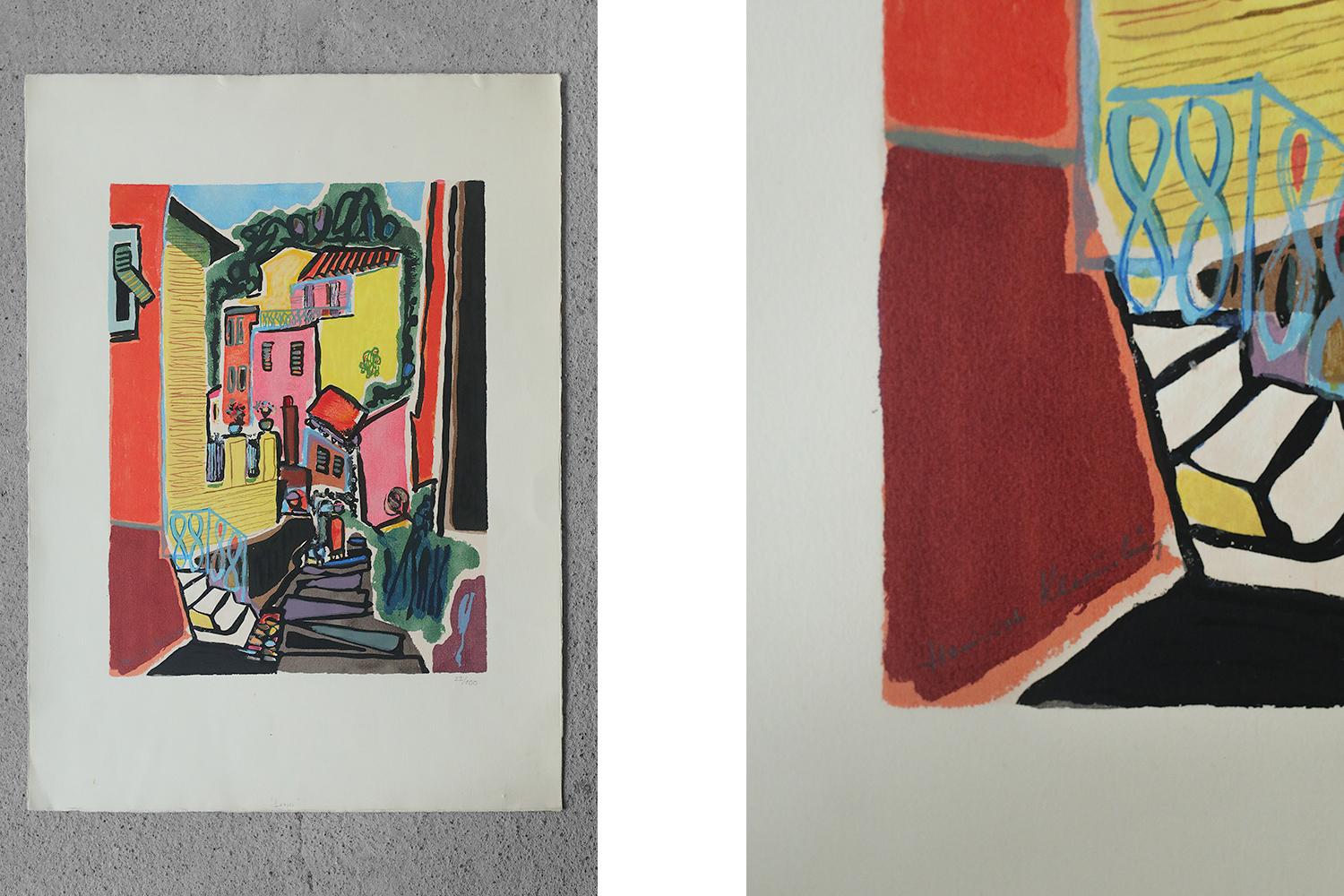 Author unknown, Lerici
Color lithograph
Number 22/100
The work signed by the artist's signature, individual number and title
Work dimensions 70/51
Unframed work

Work in original vintage condition. It has a signature of the artist. Unfortunately, it