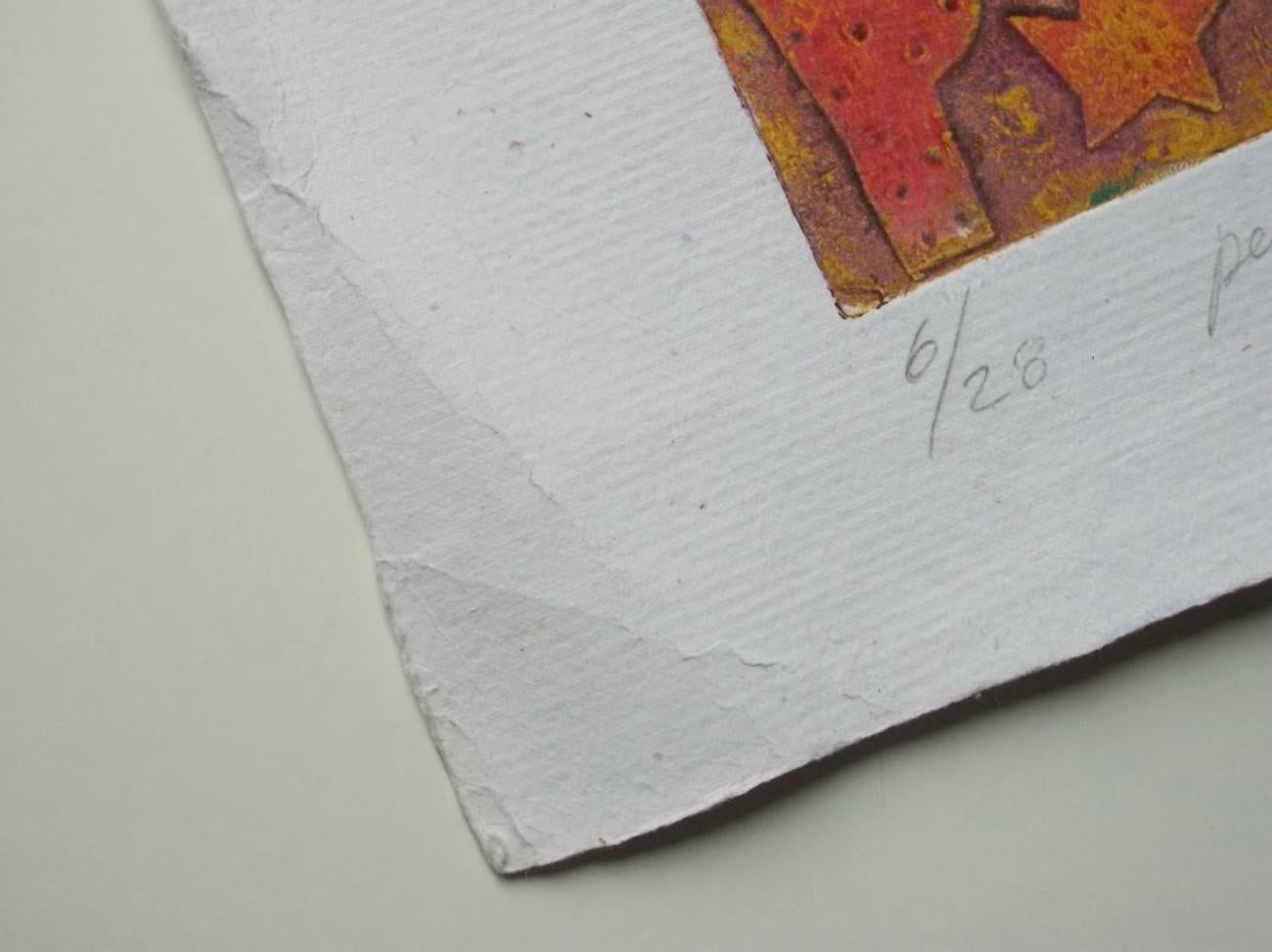 Vintage Farbdruck - 'Peces Tropicales' - unsigniert - Kuba - Ende des 20. (20. Jahrhundert) im Angebot