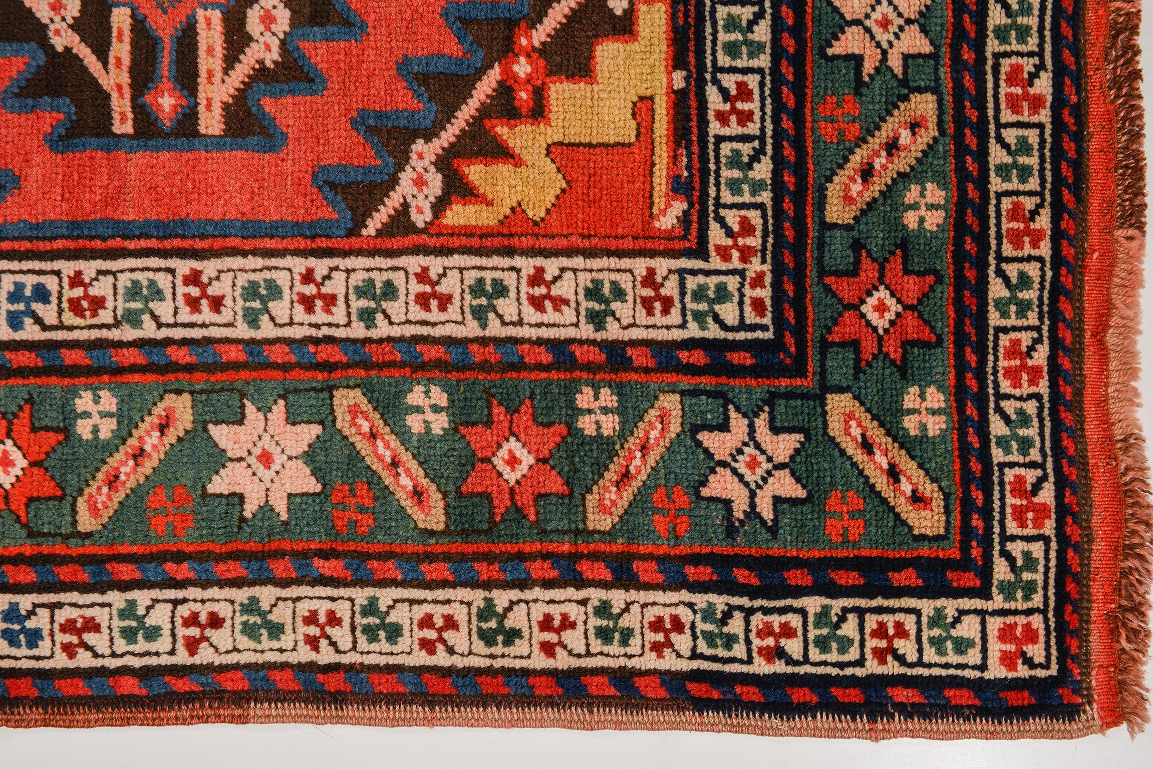  Kaukasischer Karabagh-Teppich im Vintage-Stil im Angebot 2