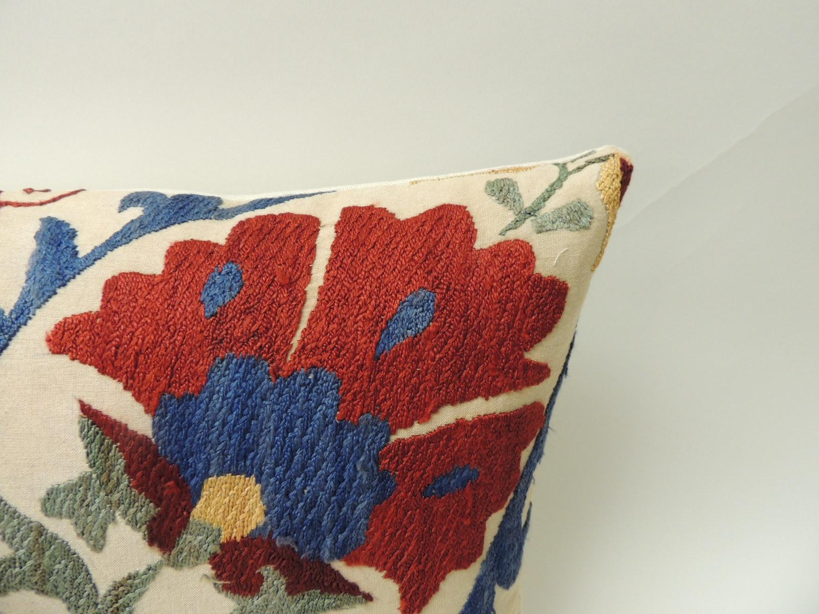 Rustic Vintage Colorful Floral Embroidery 
