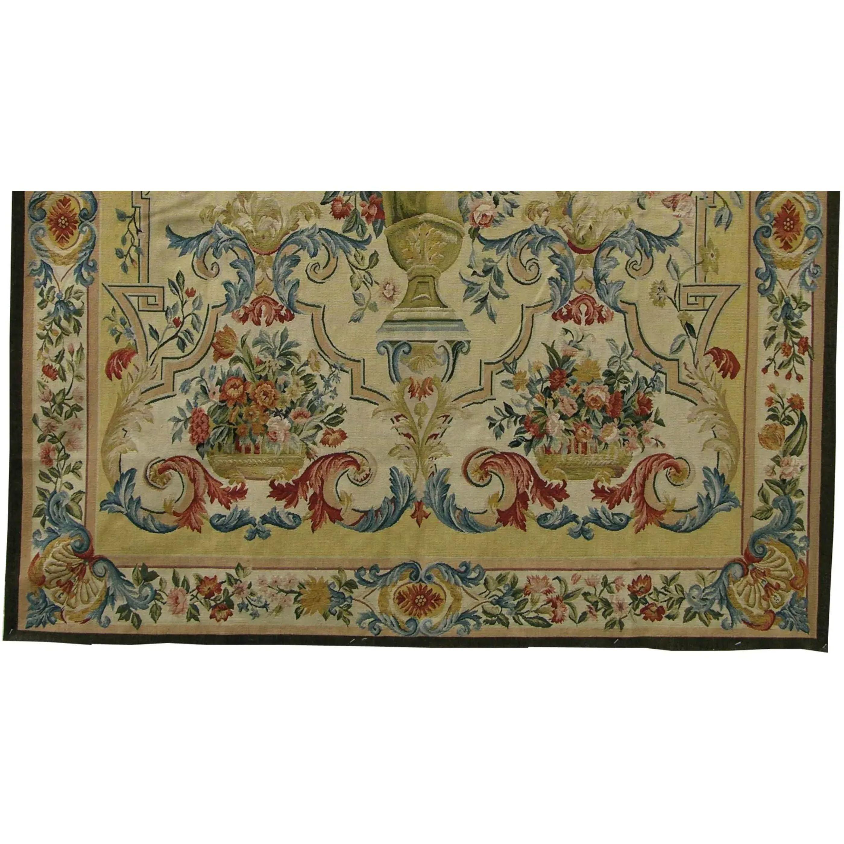 Empire Vintage Colorful Floral Tapestry 5.0X5.05 For Sale
