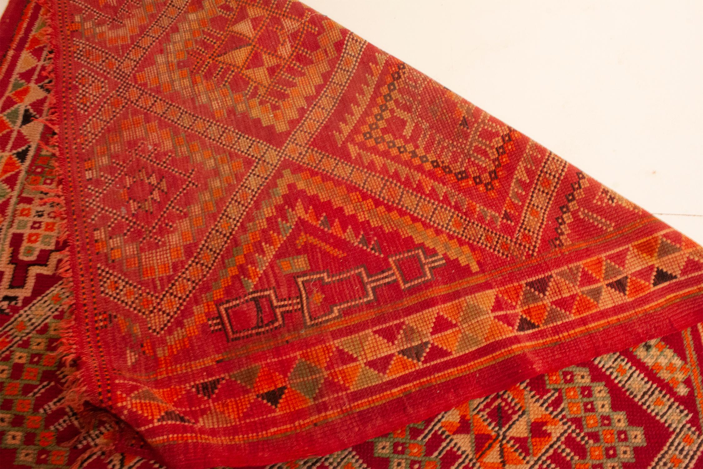 Vintage Colorful Moroccan Carpet For Sale 10