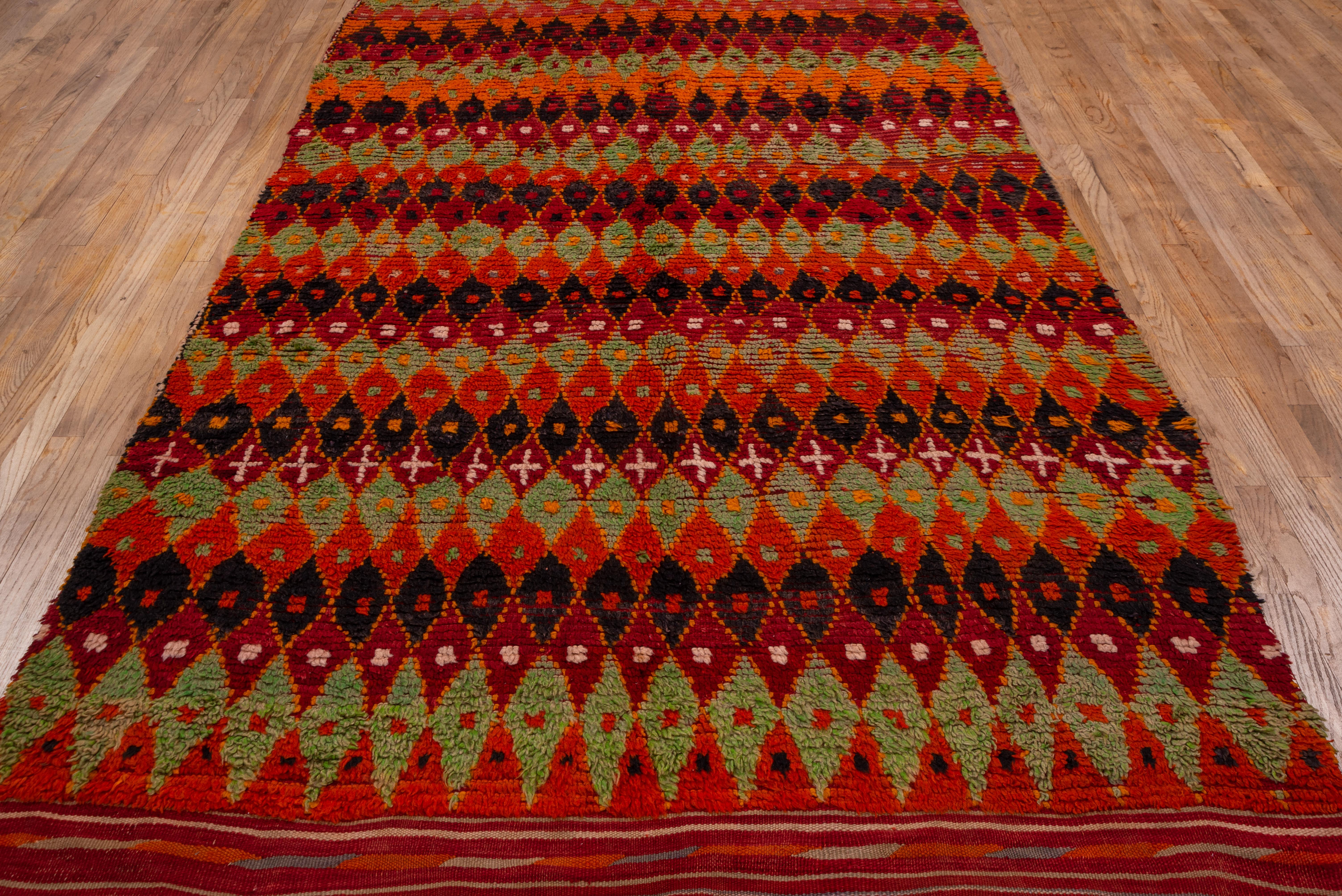 Vintage Colorful Moroccan Carpet In Good Condition For Sale In New York, NY