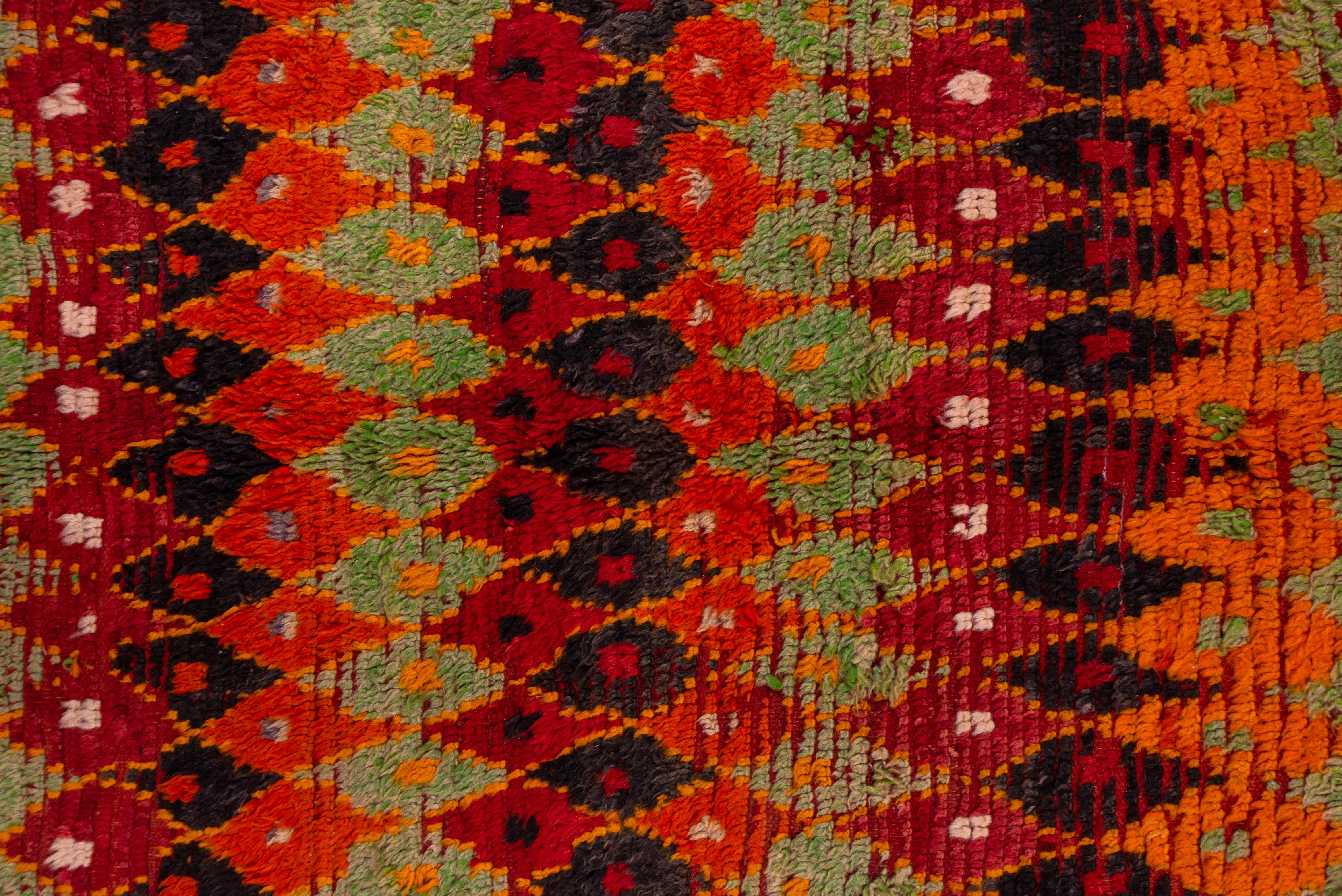 Mid-20th Century Vintage Colorful Moroccan Carpet For Sale