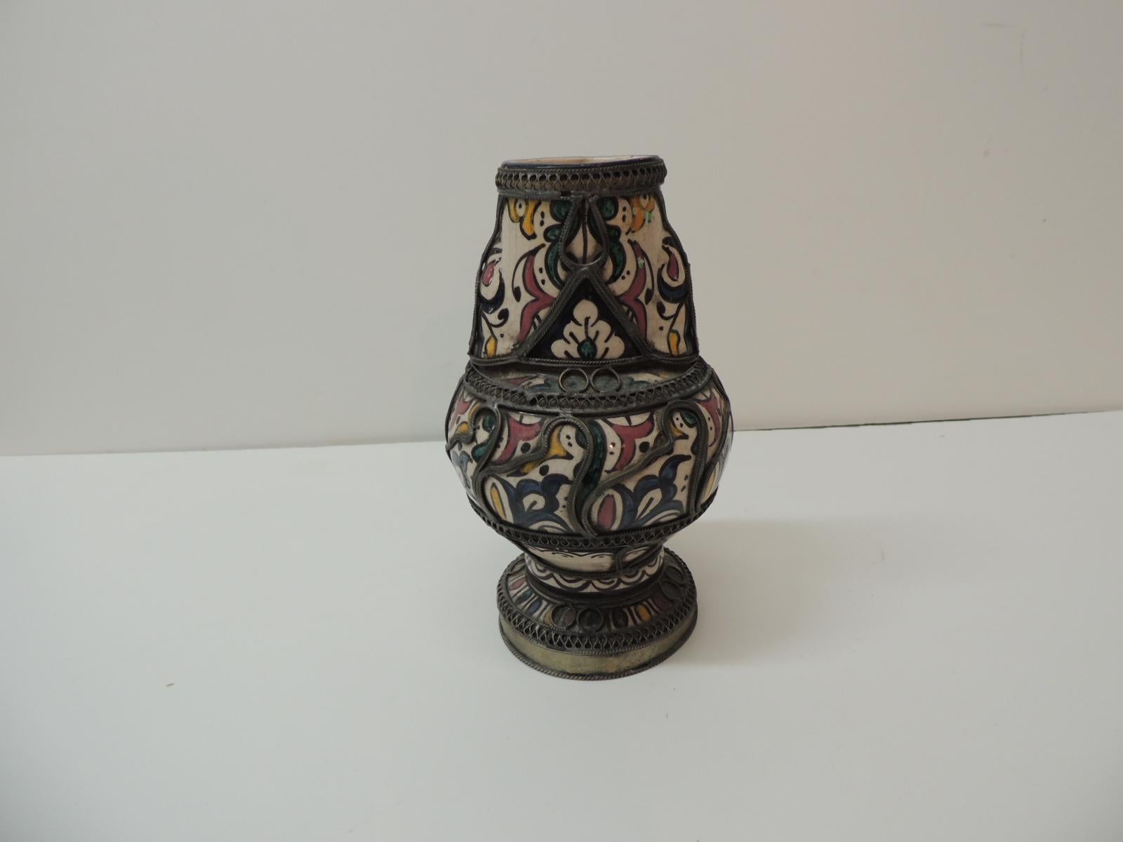 Moroccan Vase Filigree - 12 For Sale on 1stDibs | le metallique liquid  filigree, moroccan vases, moroccan metal vase