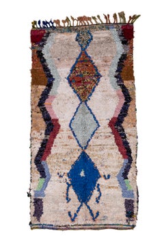 Vintage Colorful Moroccan Rag Rug
