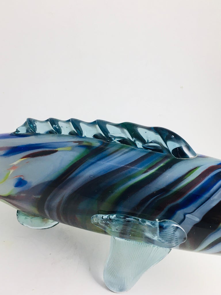 Vintage colorful Murano glass fish 1960's For Sale at 1stDibs