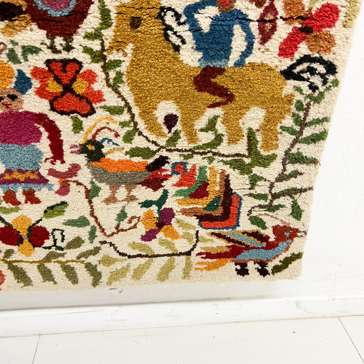 Vintage Colorful Neu Meister Artisan Tapestry Wall Art Folk Art Ecuador For Sale 6