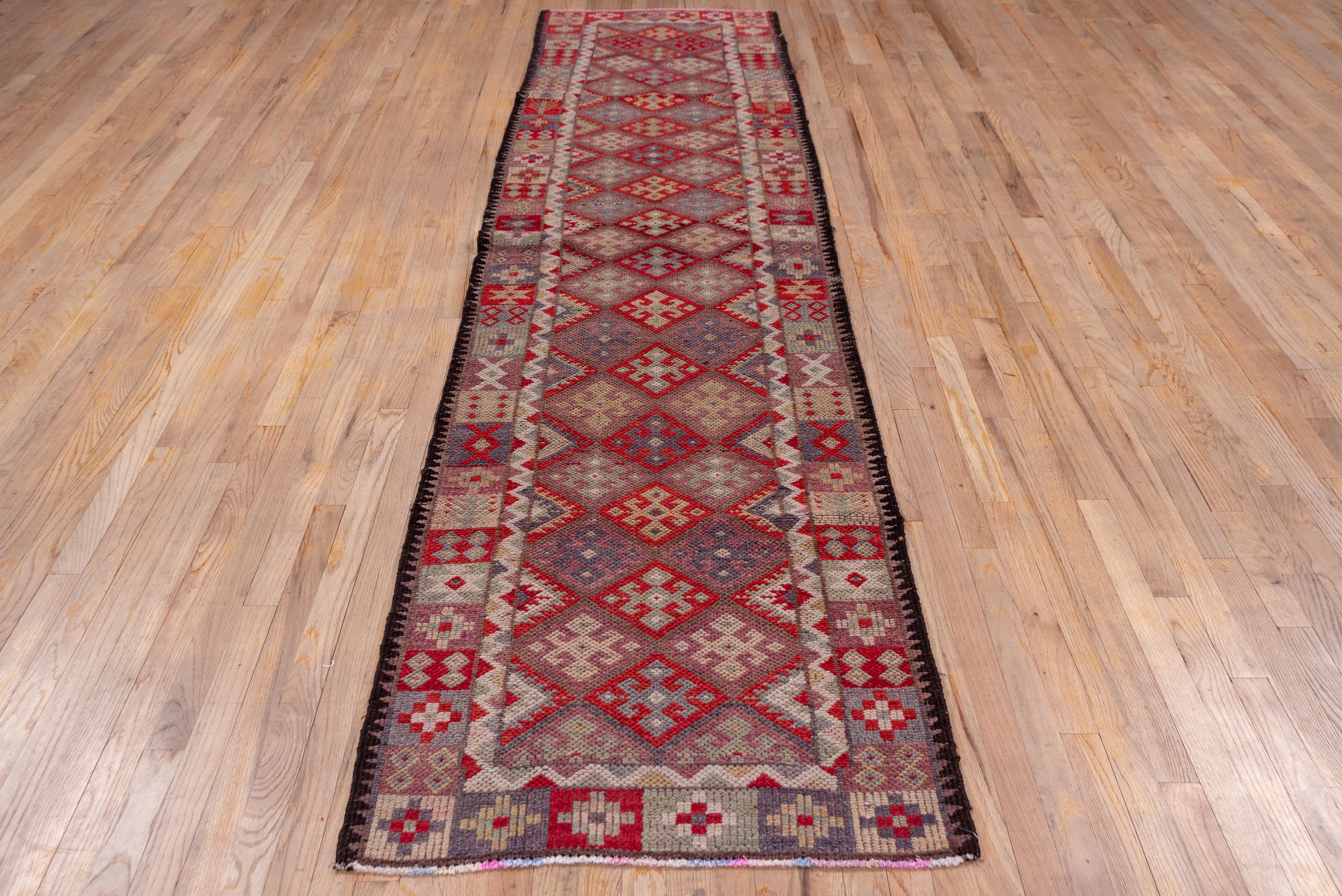 Bunte Oushak-Läufer, Vintage (Türkisch) im Angebot