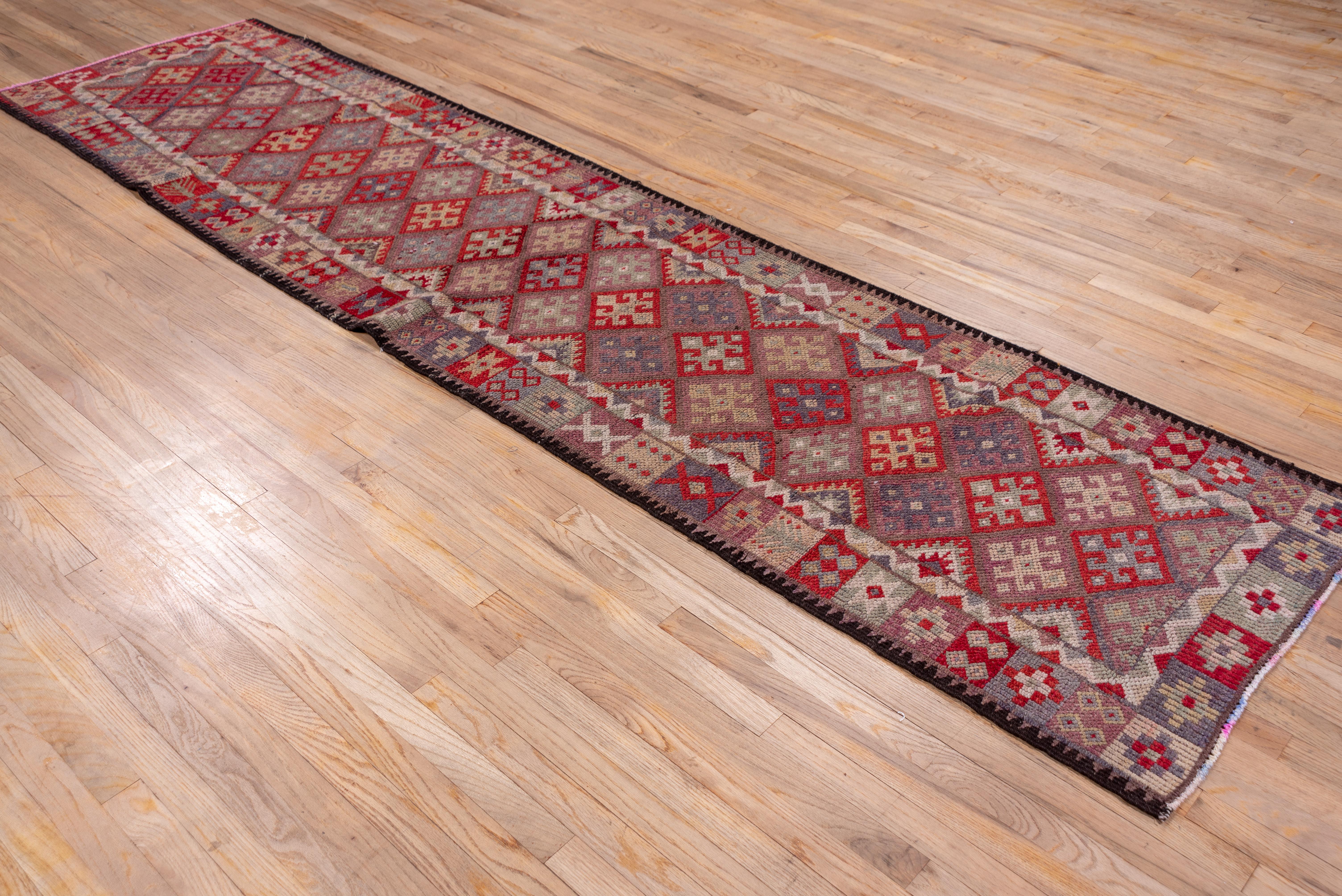 20th Century Vintage Colorful Oushak Runner For Sale