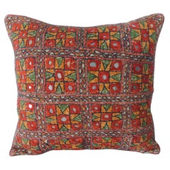 Vintage Colorful Square Embroidered Decorative Pillow