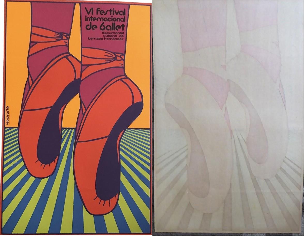Modern Vintage Colorful Trio Documentary-Film Posters by Reboiro Cuba 1970s