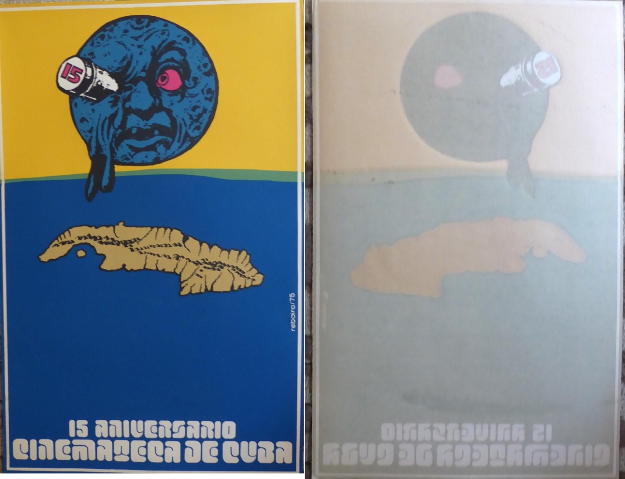 Cuban Vintage Colorful Trio Documentary-Film Posters by Reboiro Cuba 1970s