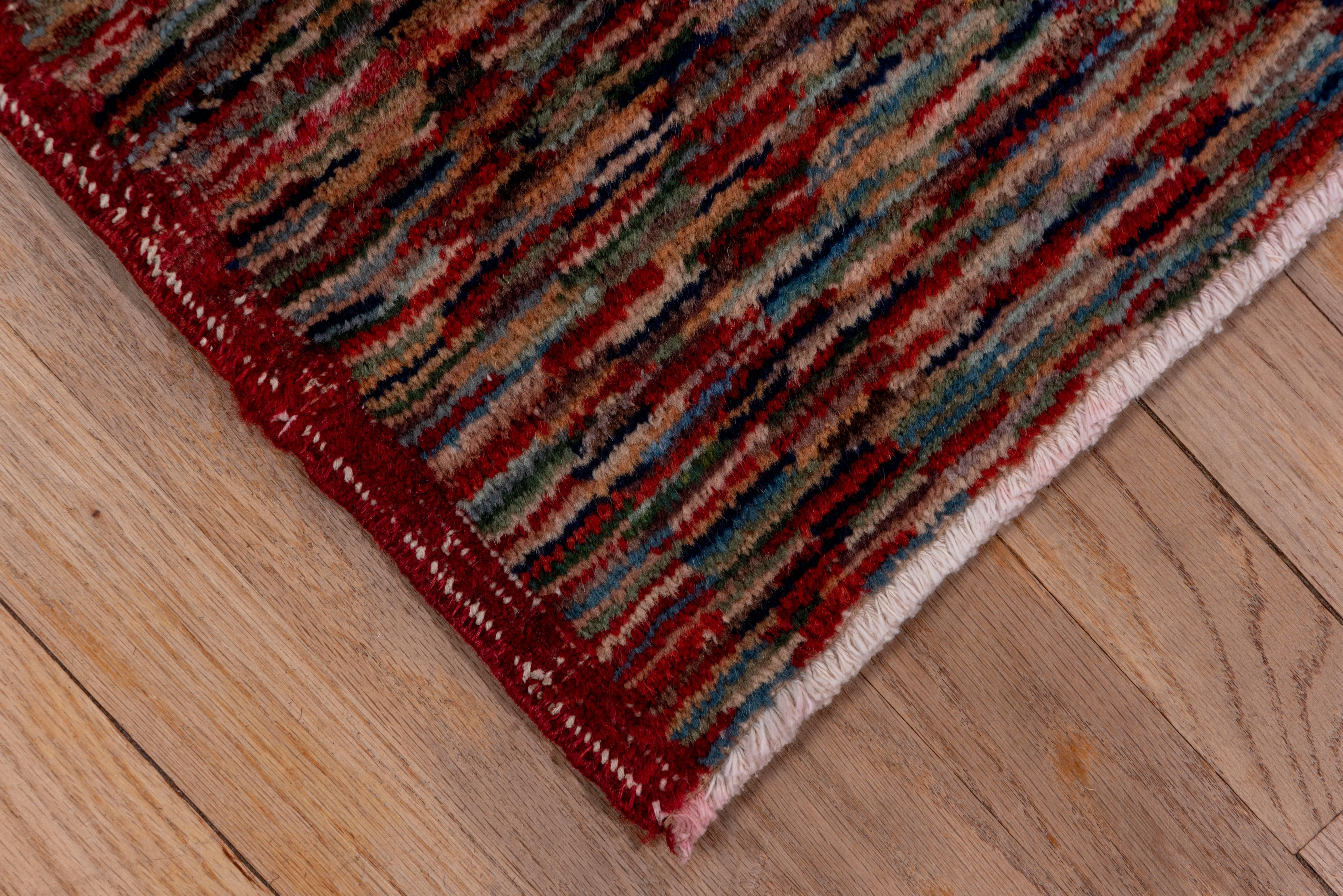 Hand-Knotted Vintage Colorful Turkish Sparta Carpet