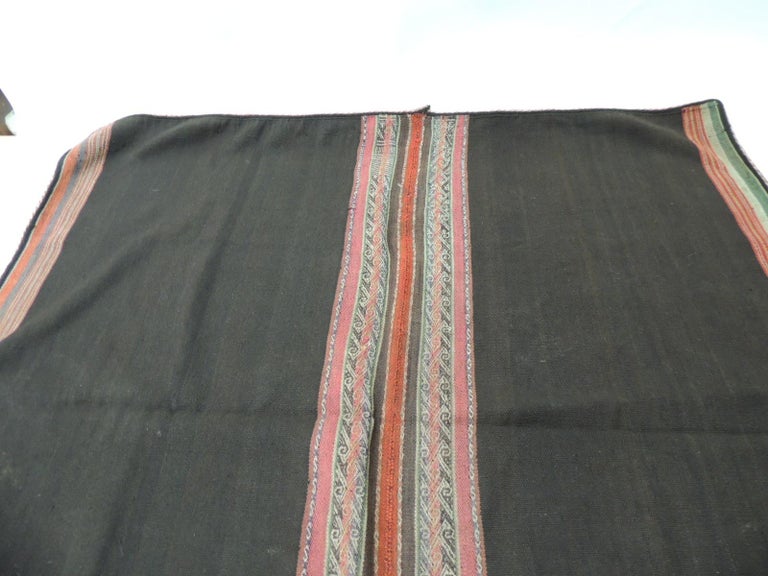 Vintage Colorful Woven Red and Black Peruvian Grain Sack Textile For ...